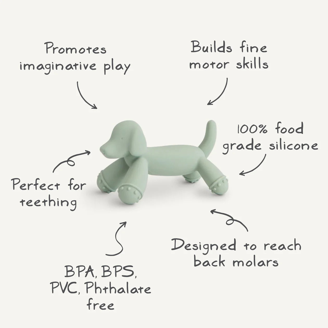 Mushie | Silicone Figurine Teether - Dog