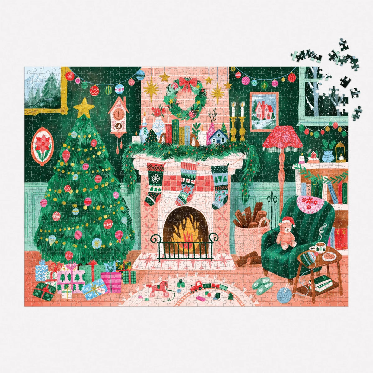 Galison | 1000pc Puzzle Cozy by the Fireplace