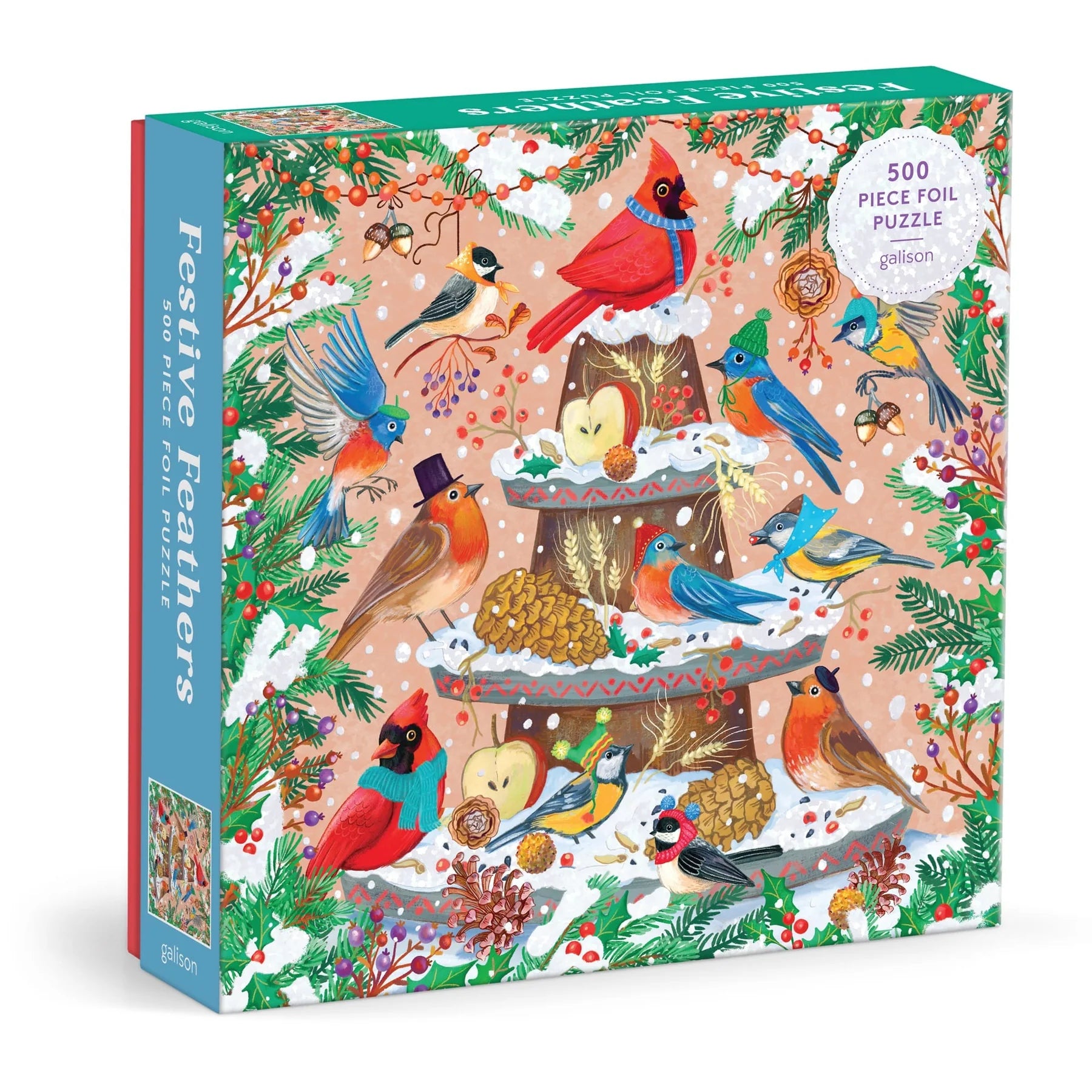 Galison | 500pc Puzzle - Festive Feathers