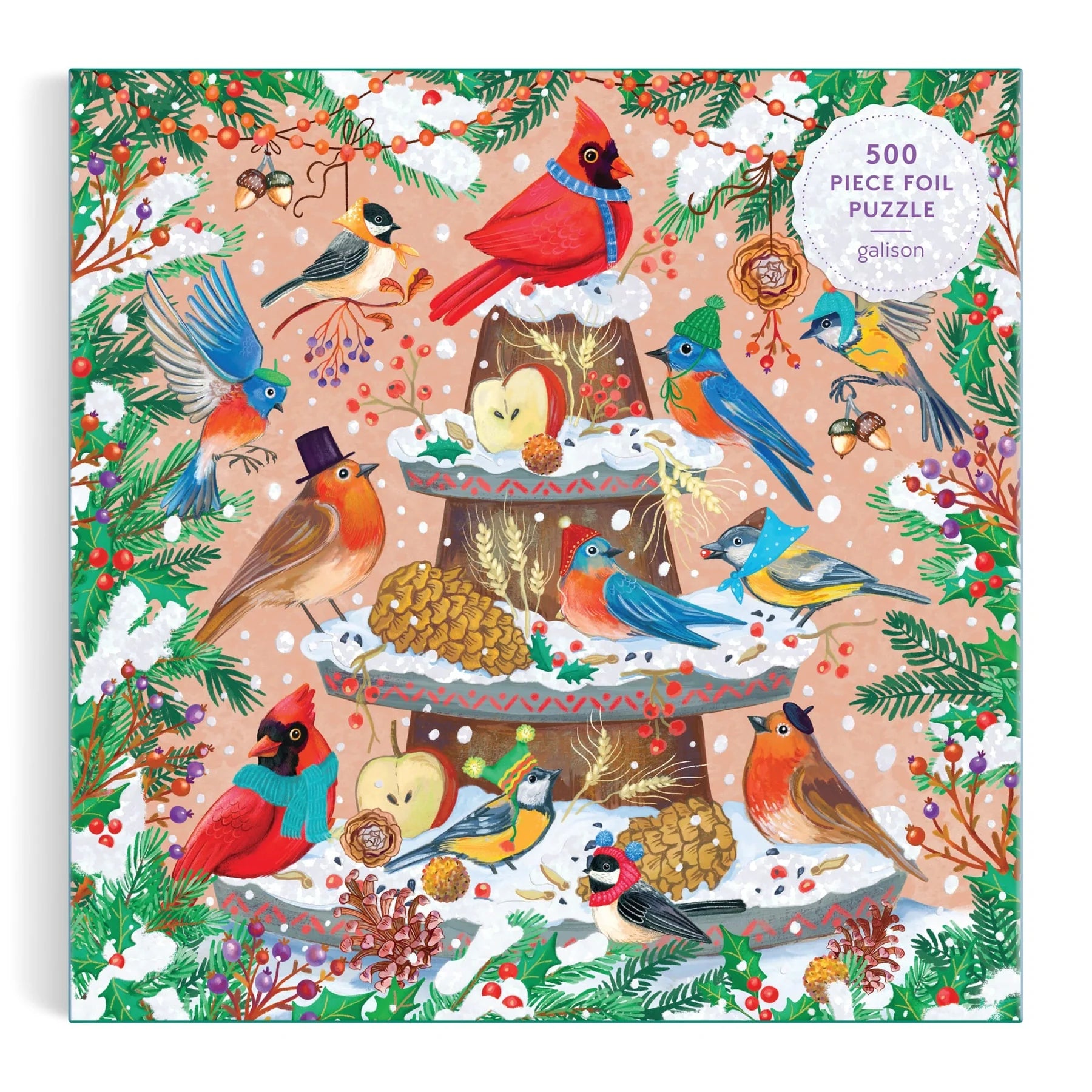 Galison | 500pc Puzzle - Festive Feathers