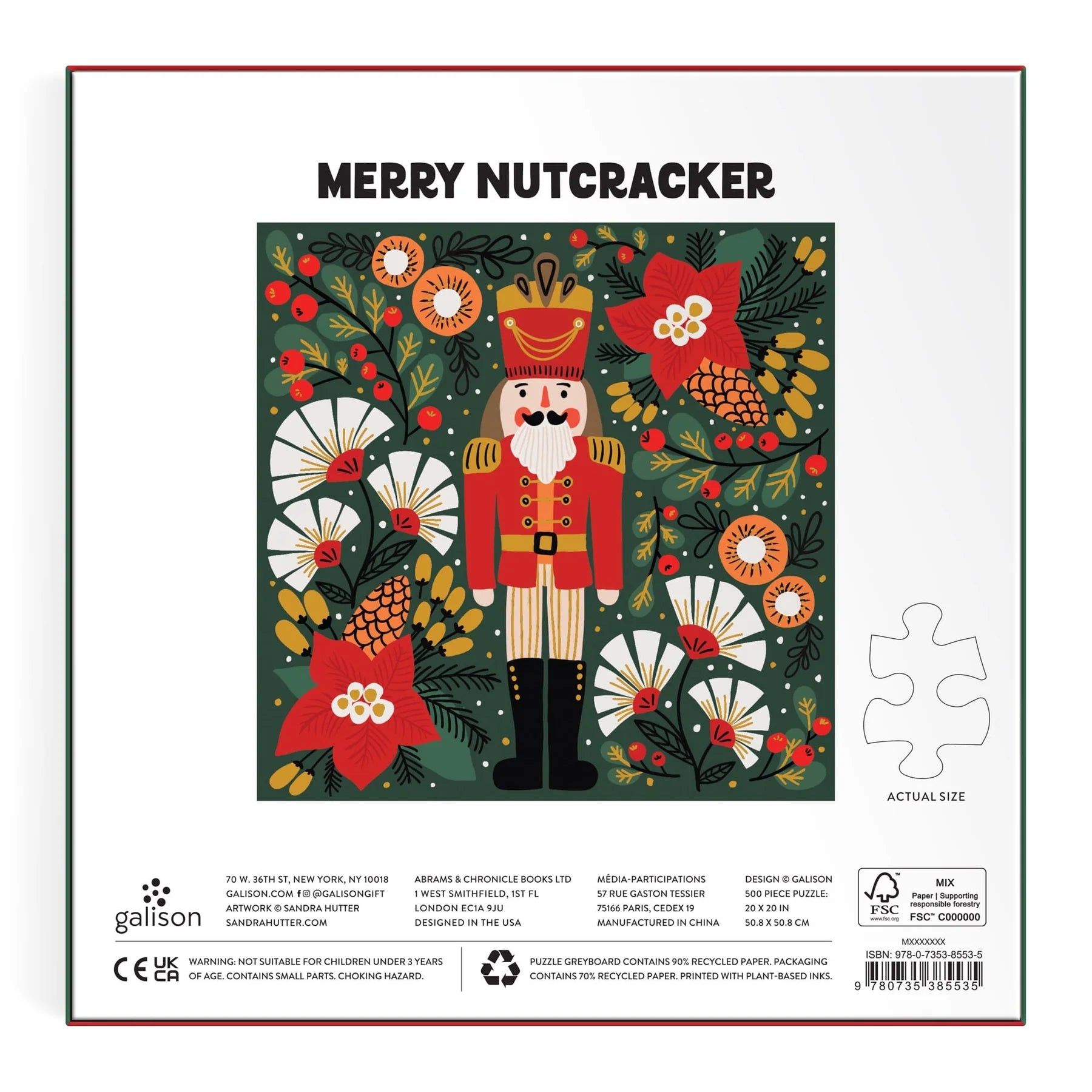 Galison | 500pc Puzzle - Merry Nutcracker