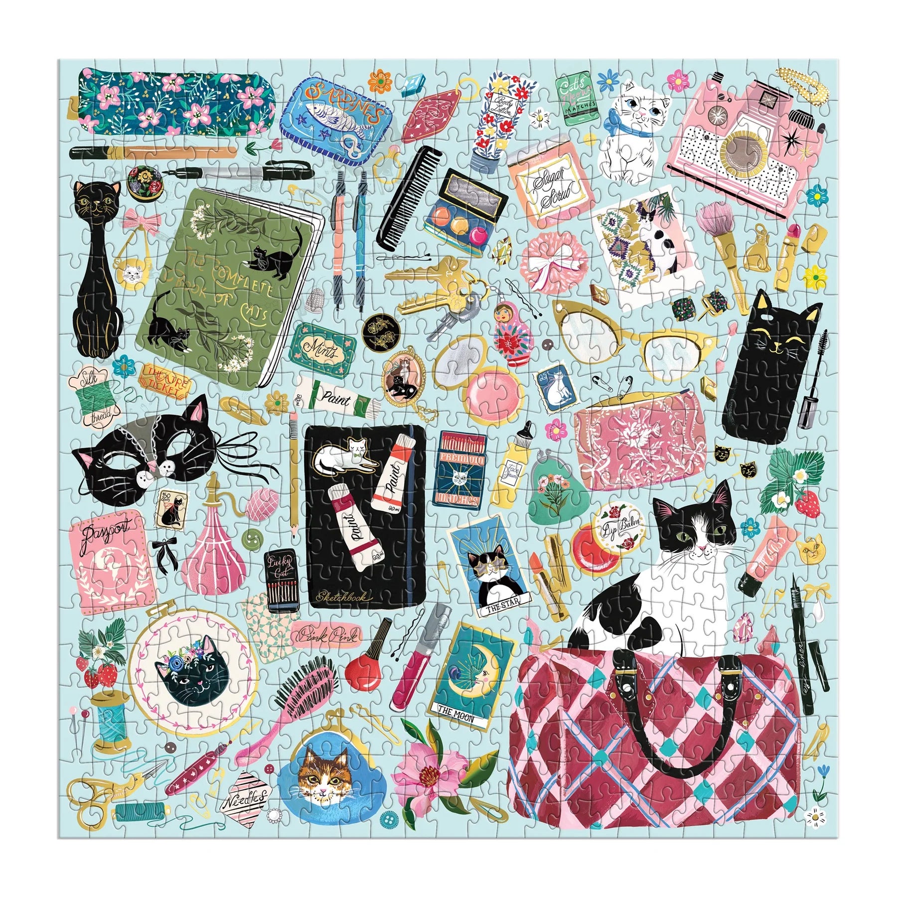 Galison | 500pc Foil Puzzle - Purrfect Accessories