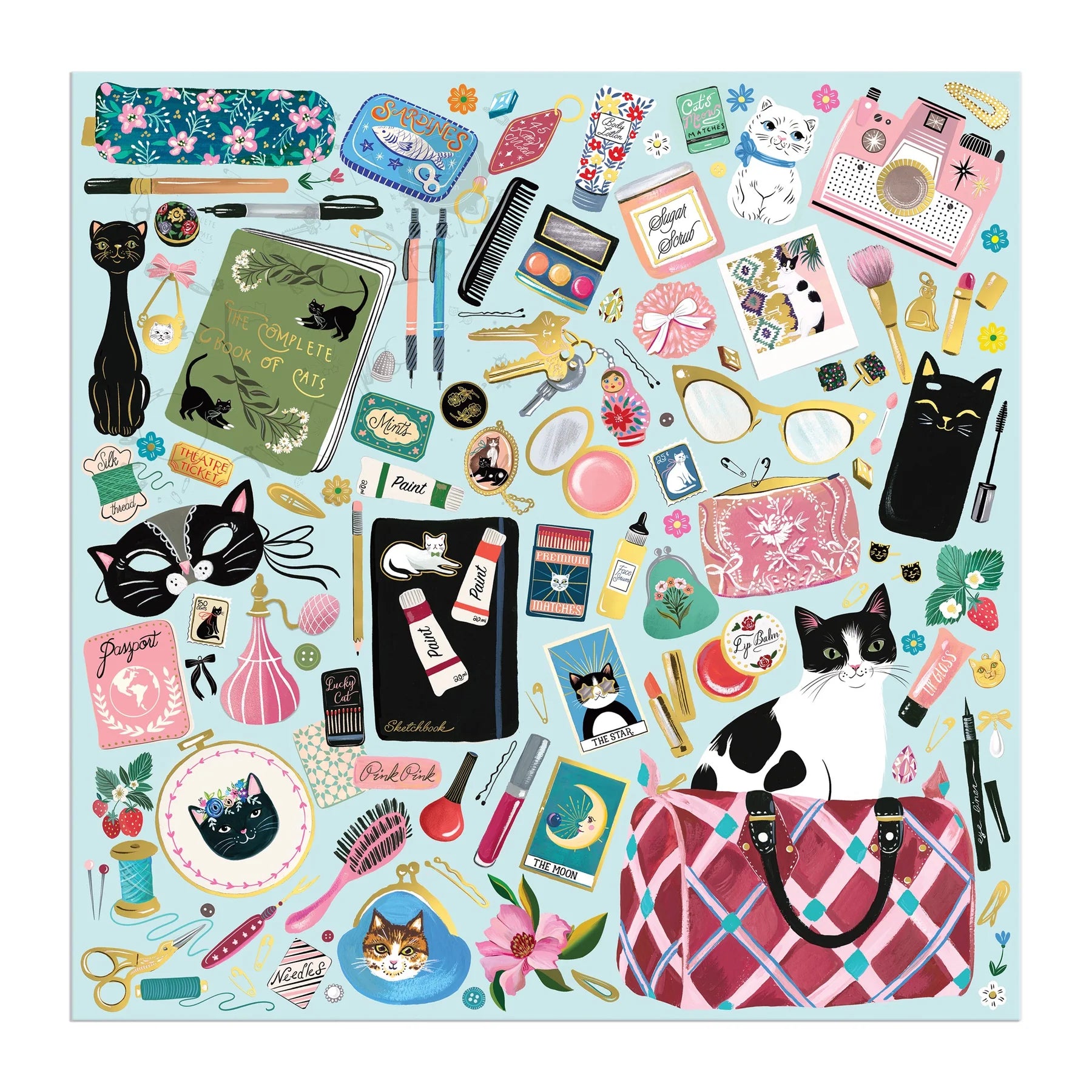 Galison | 500pc Foil Puzzle - Purrfect Accessories