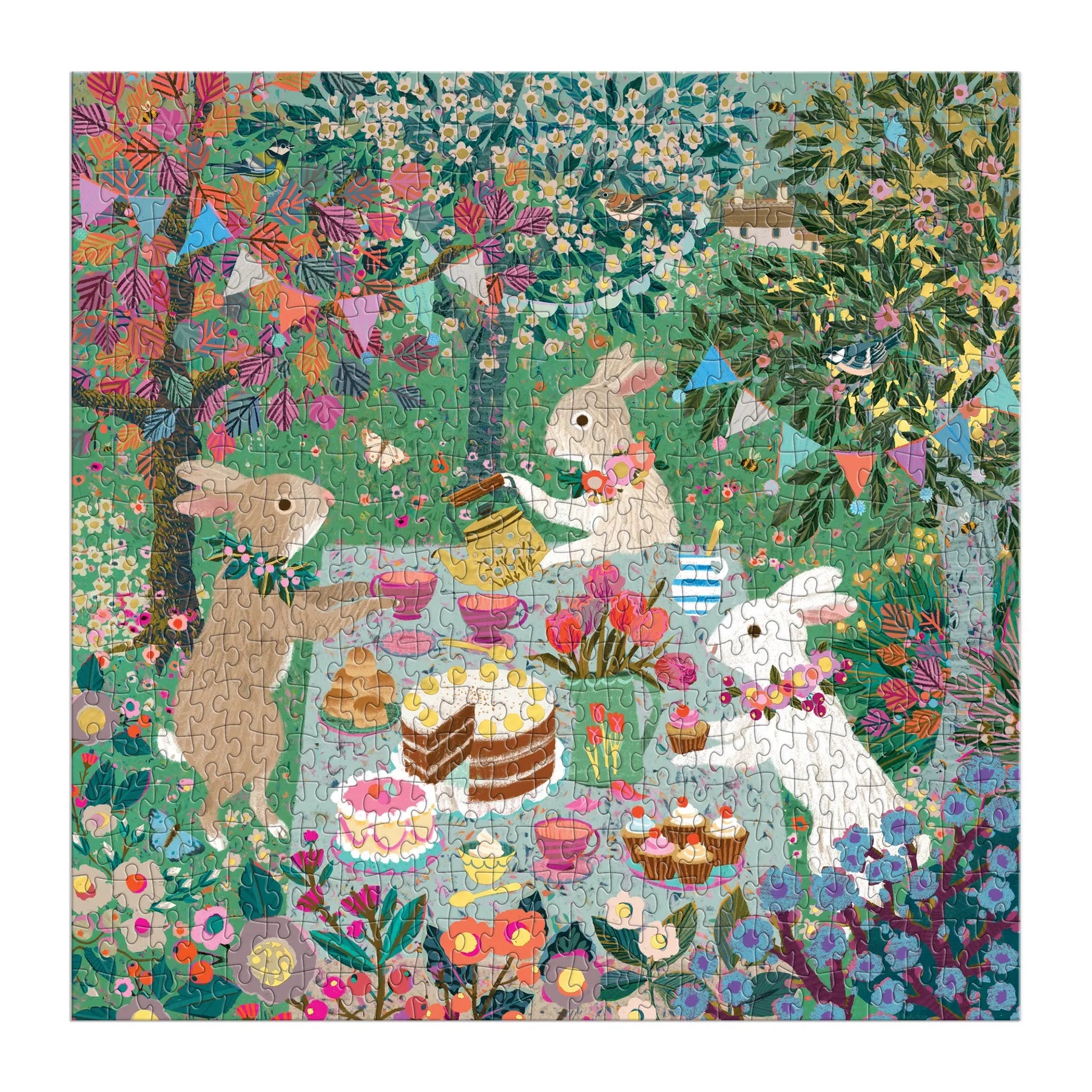 Galison | 500pc Foil Puzzle - Spring Tea Party
