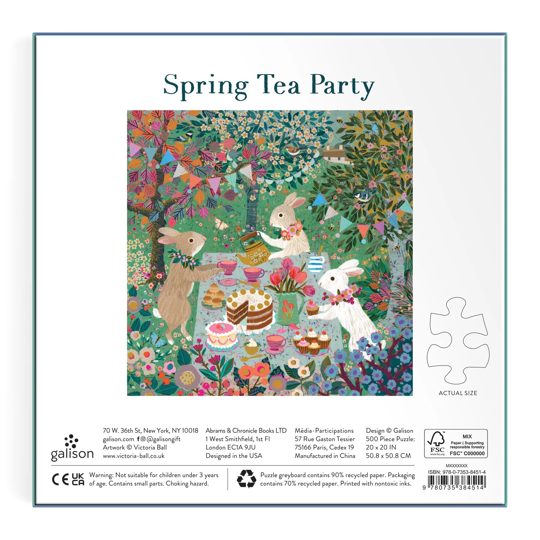 Galison | 500pc Foil Puzzle - Spring Tea Party