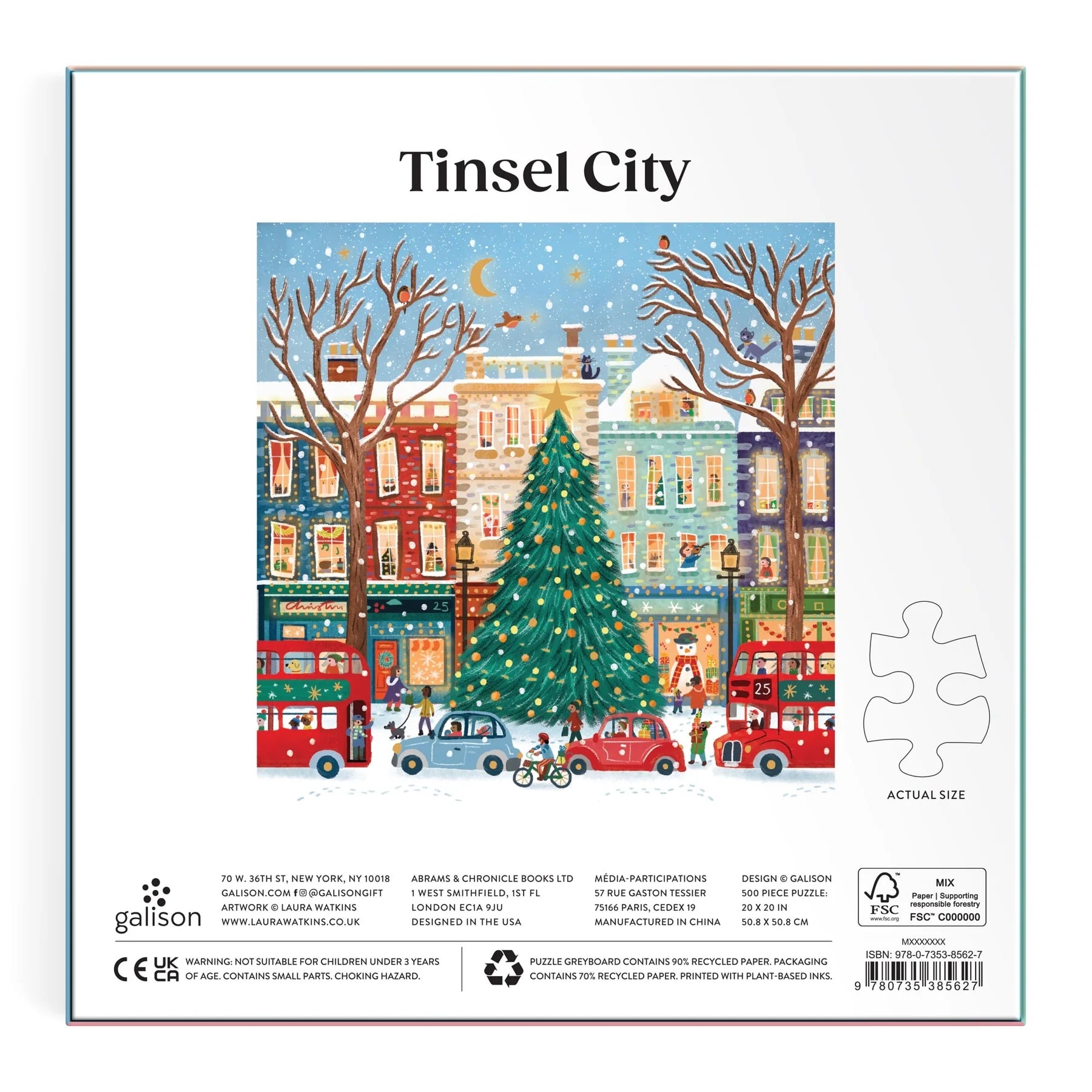Galison | 500pc Puzzle - Tinsel City