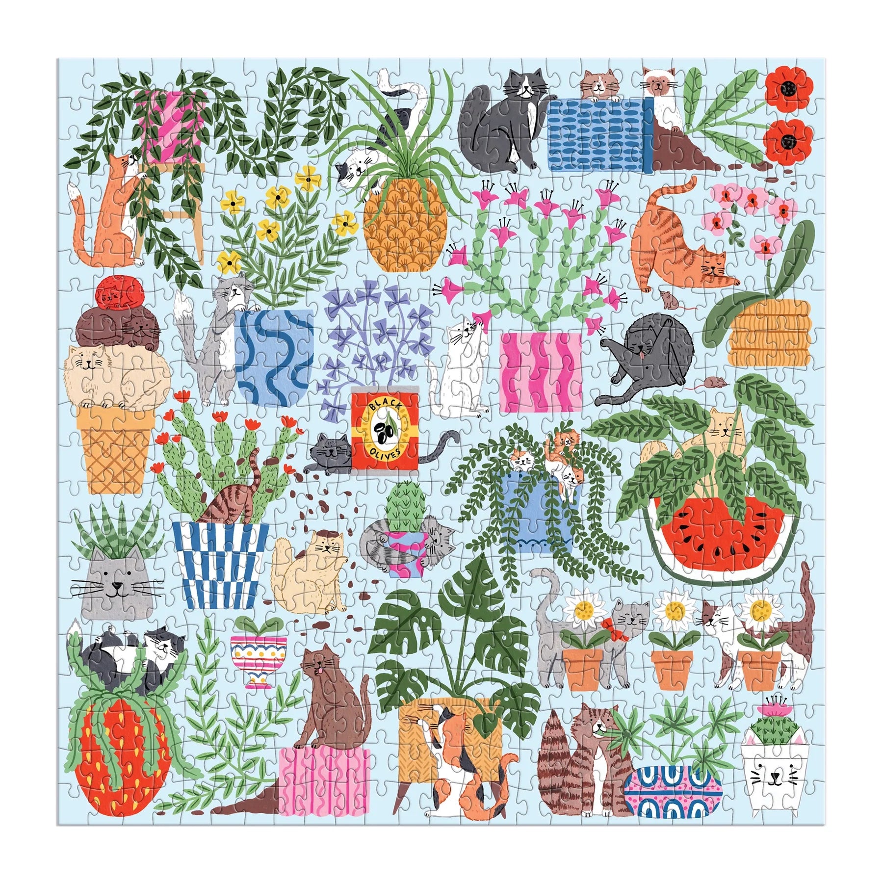 Galison | 500pc Puzzle - Cats in Houseplants