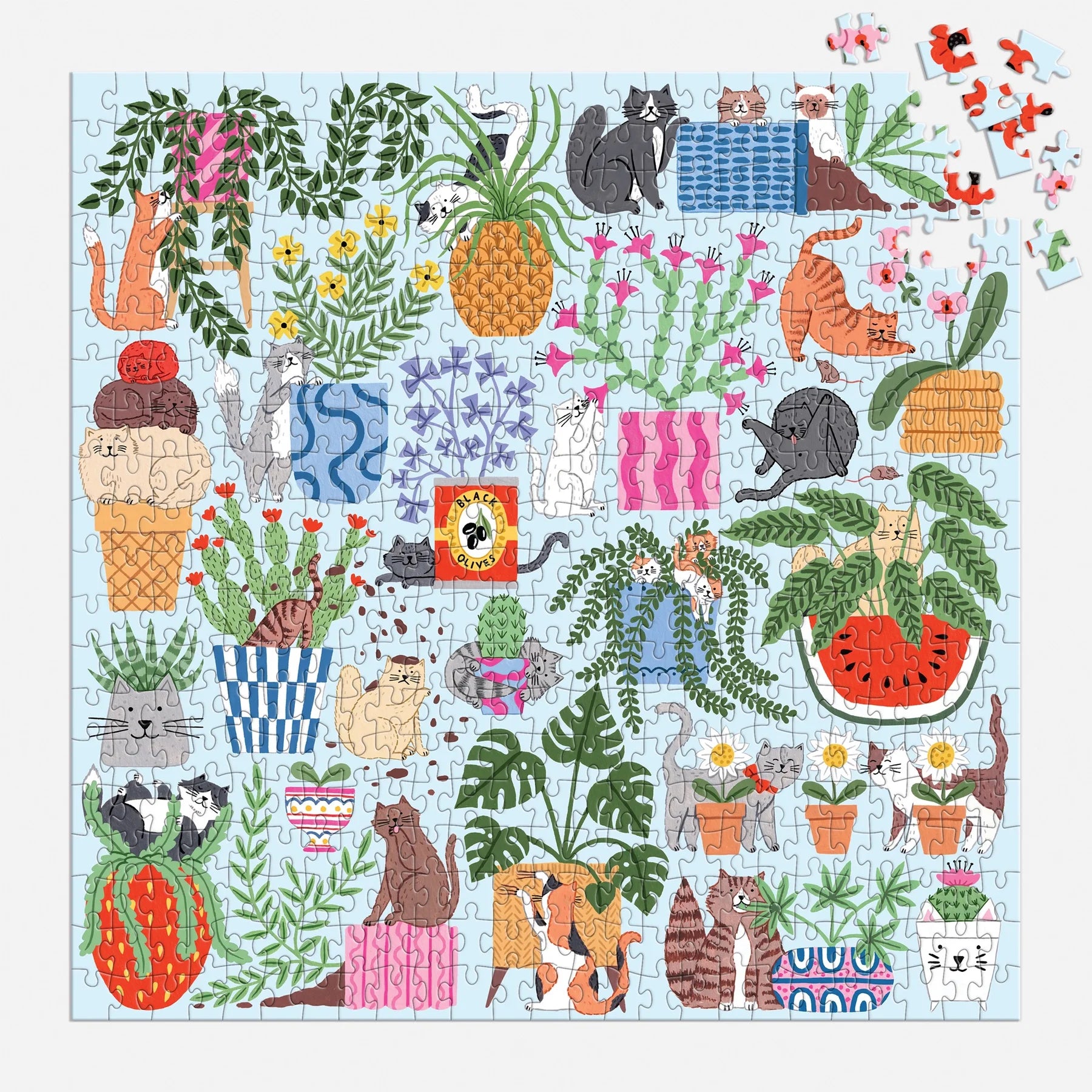 Galison | 500pc Puzzle - Cats in Houseplants
