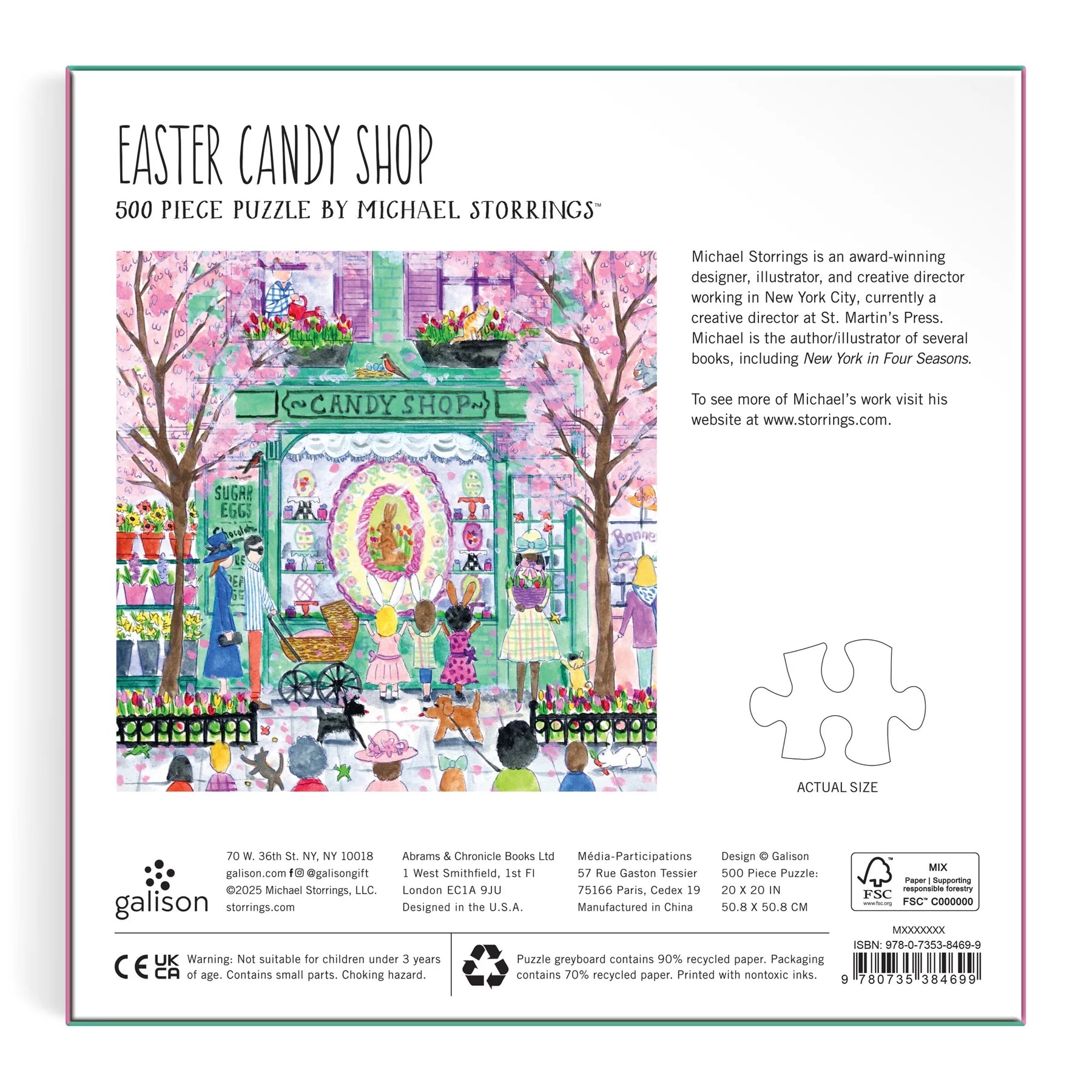 Galison | 500pc Puzzle - Michael Storrings Candy Shop