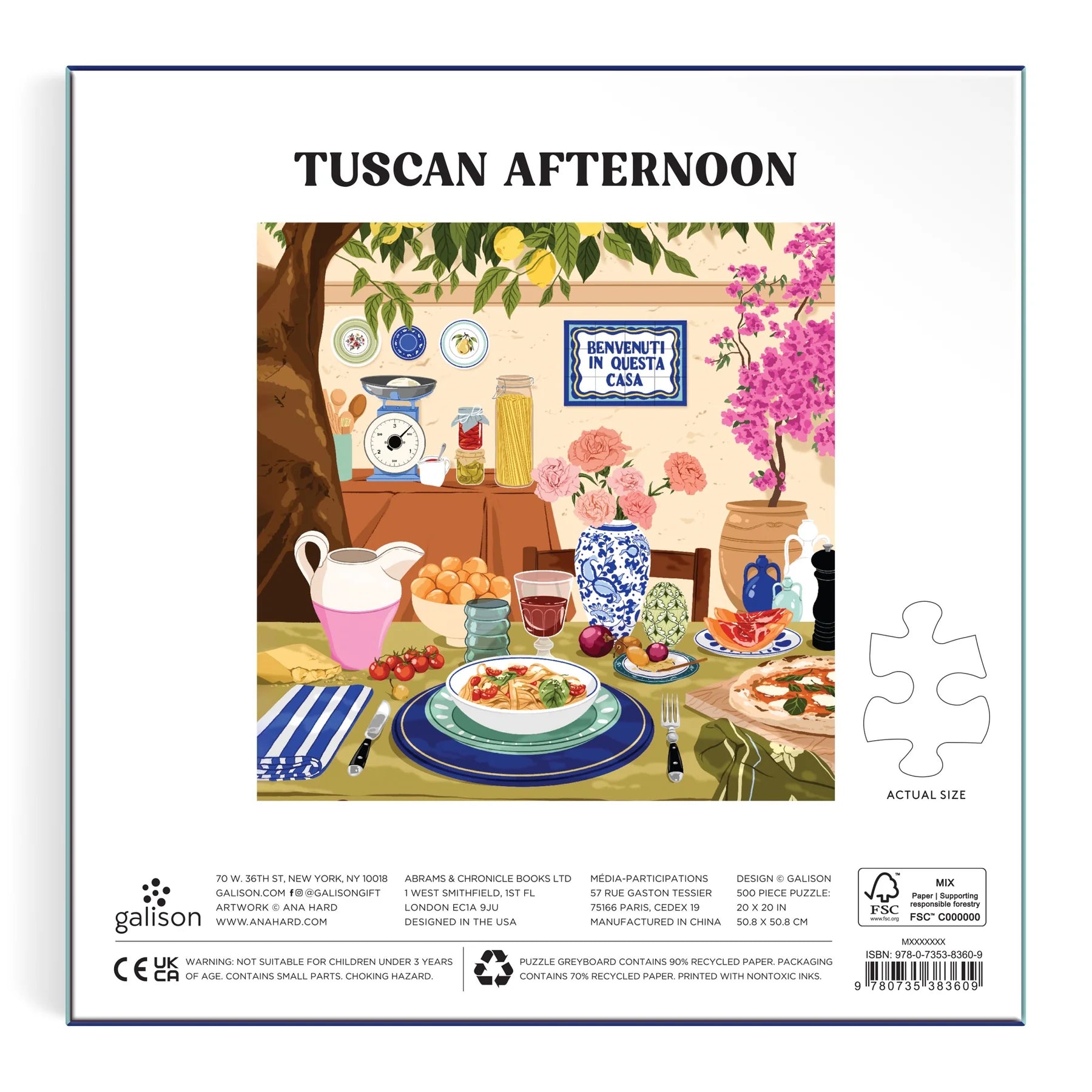 Galison | 500pc  Puzzle - Tuscan Afternoon