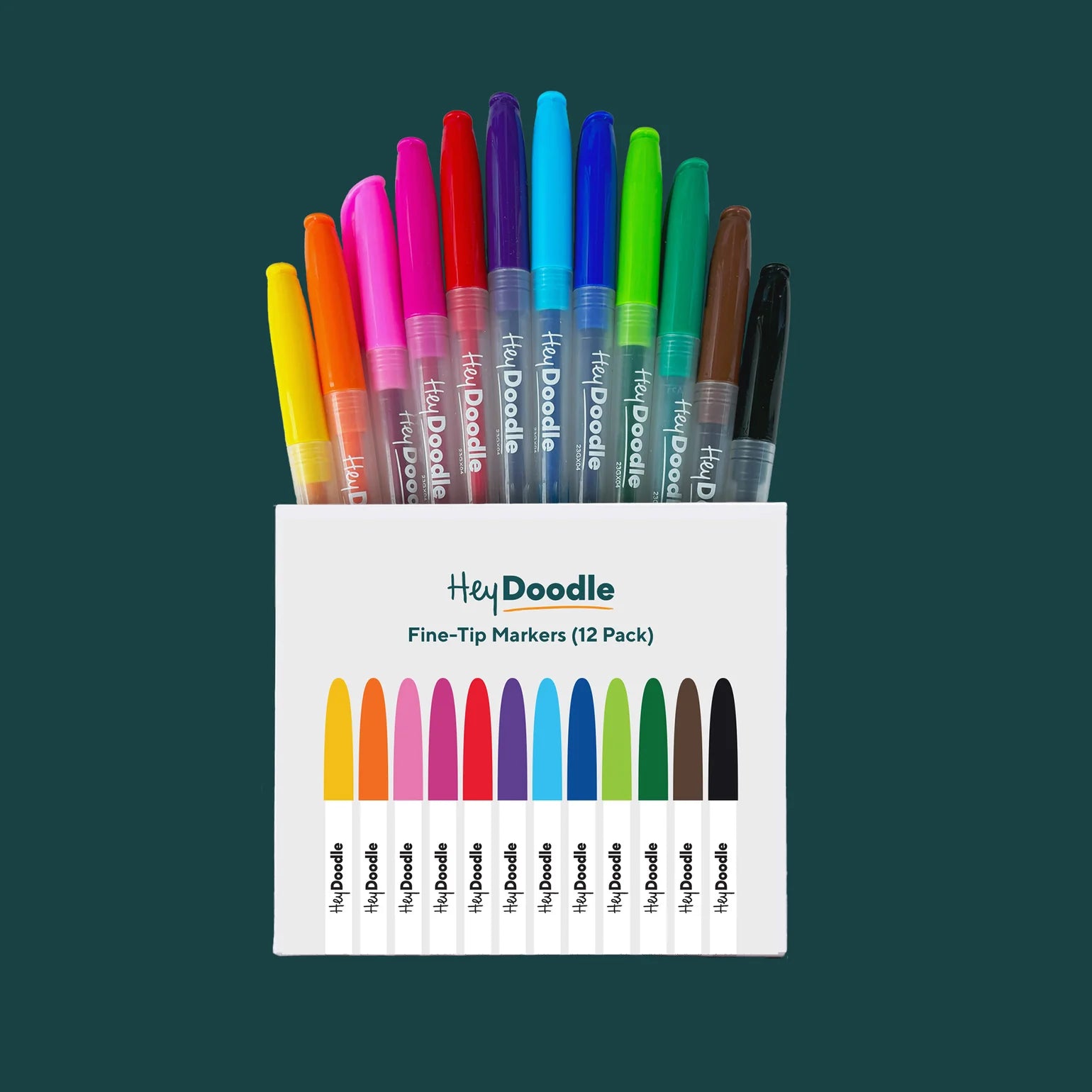 Hey Doodle | Fine Tip Markers 12pk