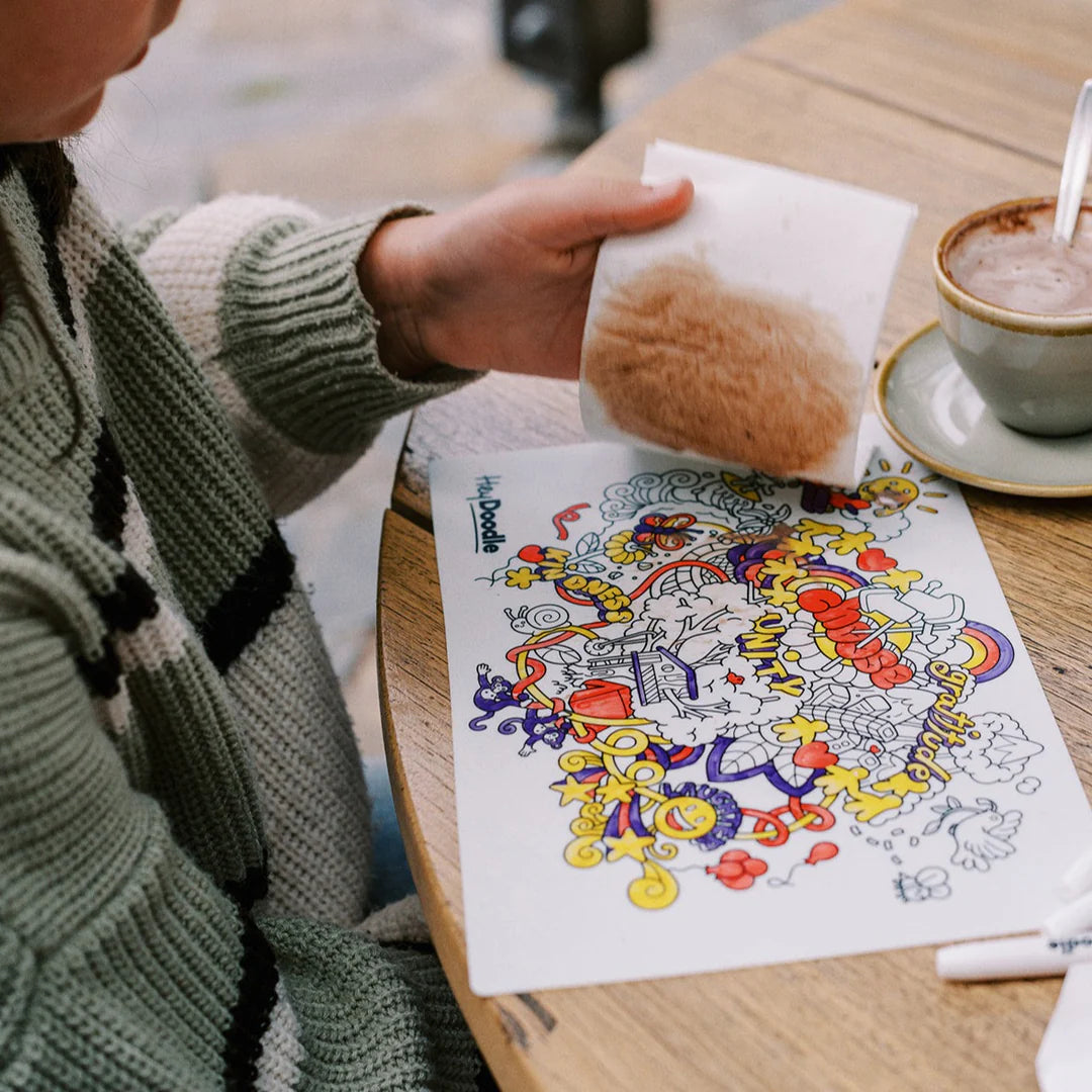 Hey Doodle | Mini Colouring & Doodle Playmat - Brighter Days