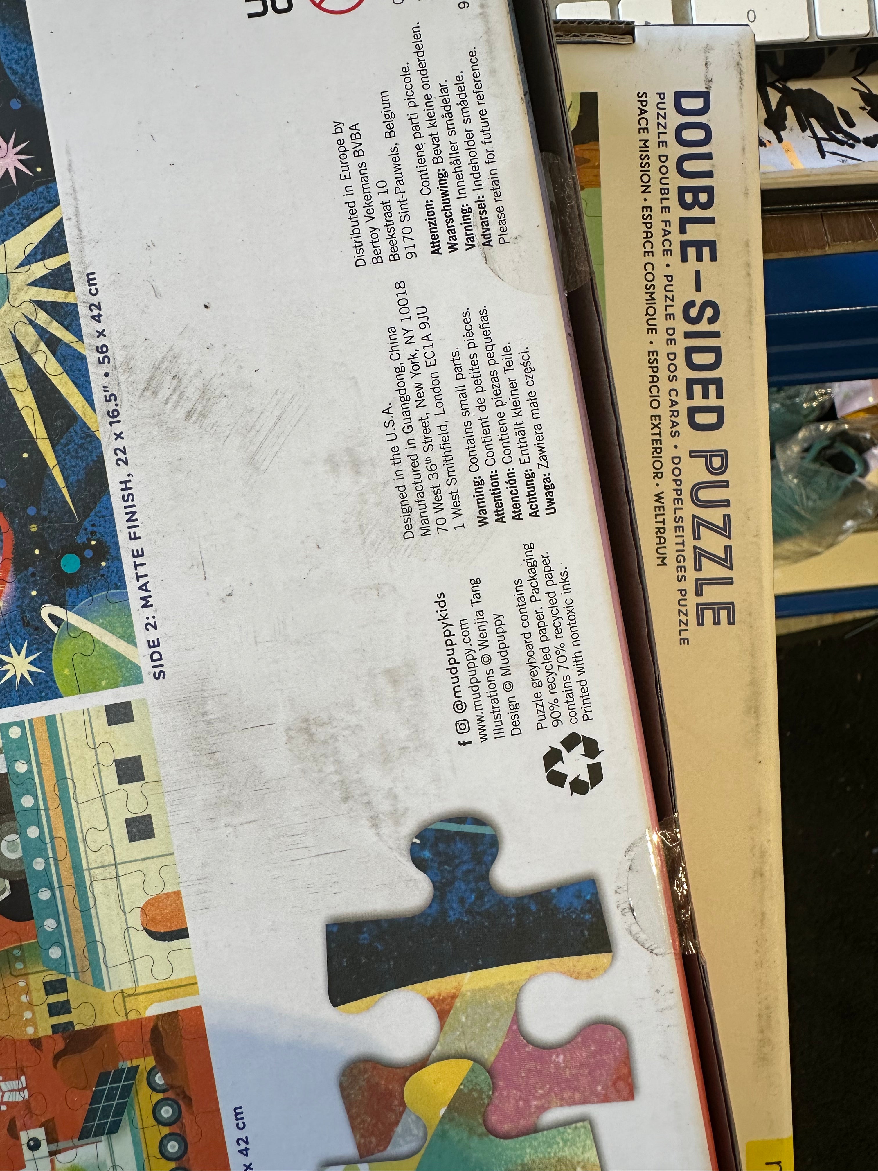 *GARAGE SALE* Mud Puppy | Double Sided Puzzle 100pc - Space Mission