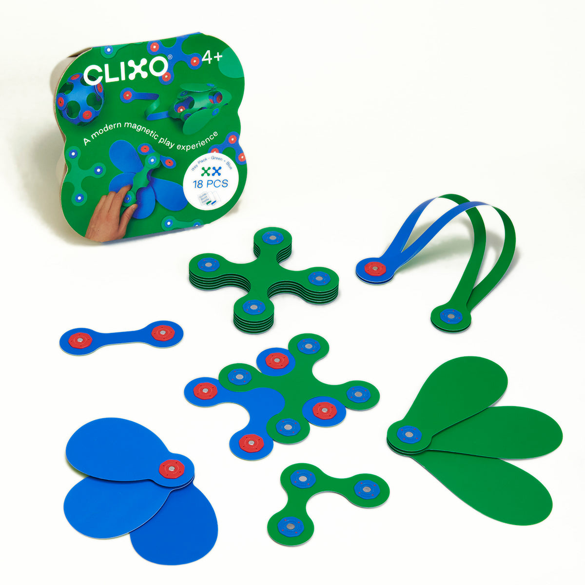 Clixo | Itsy Pack Green & Blue - 18pc