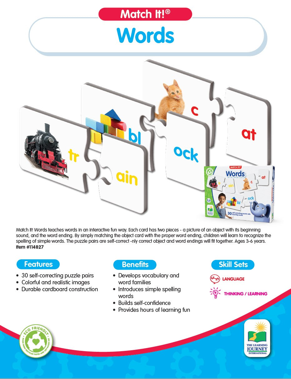 The Learning Journey | Match It! Words