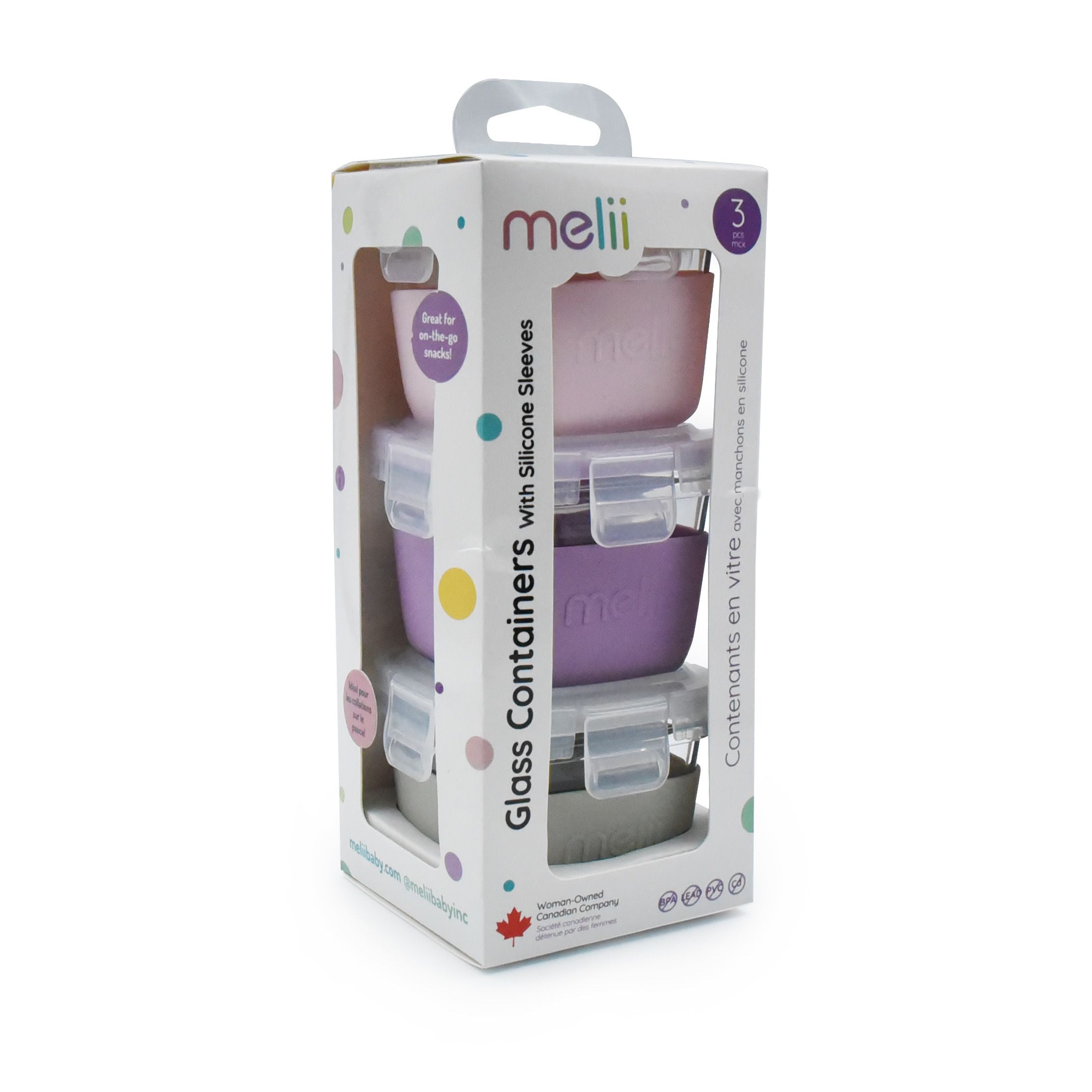 Melii | Glass Containers Silicone Sleeve - 3pk