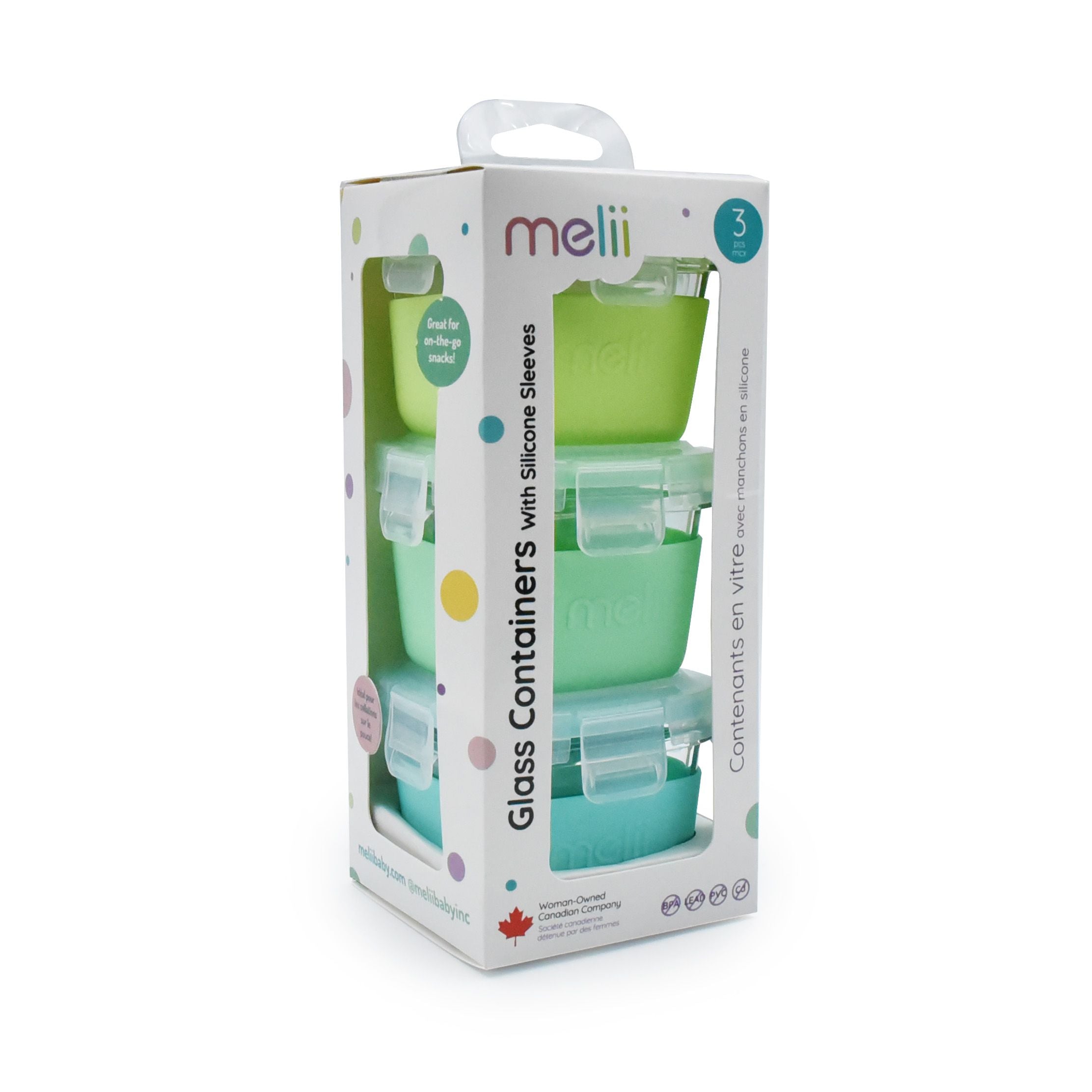 Melii | Glass Containers Silicone Sleeve - 3pk