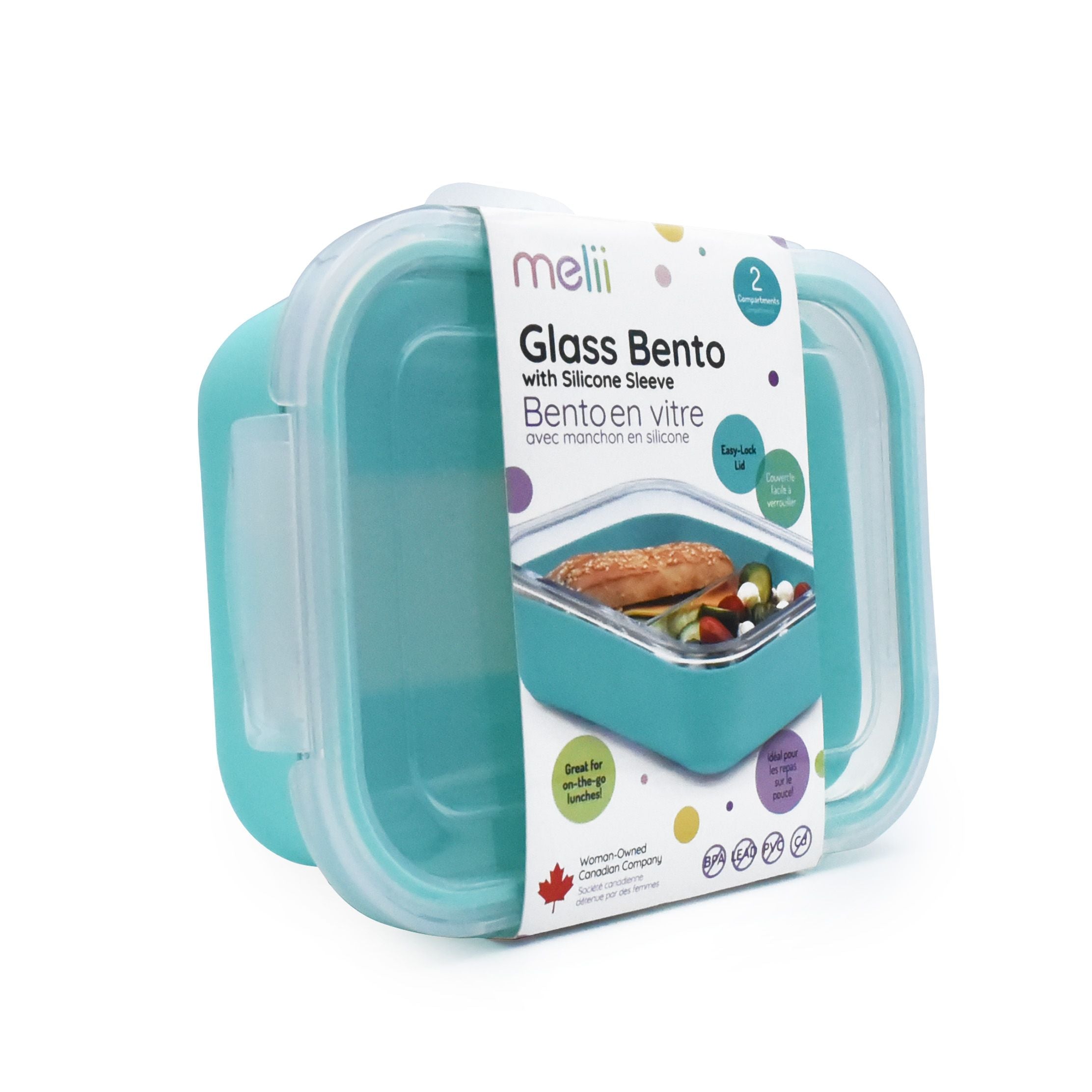 Melii | Glass Bento Box with Silicone Sleeve