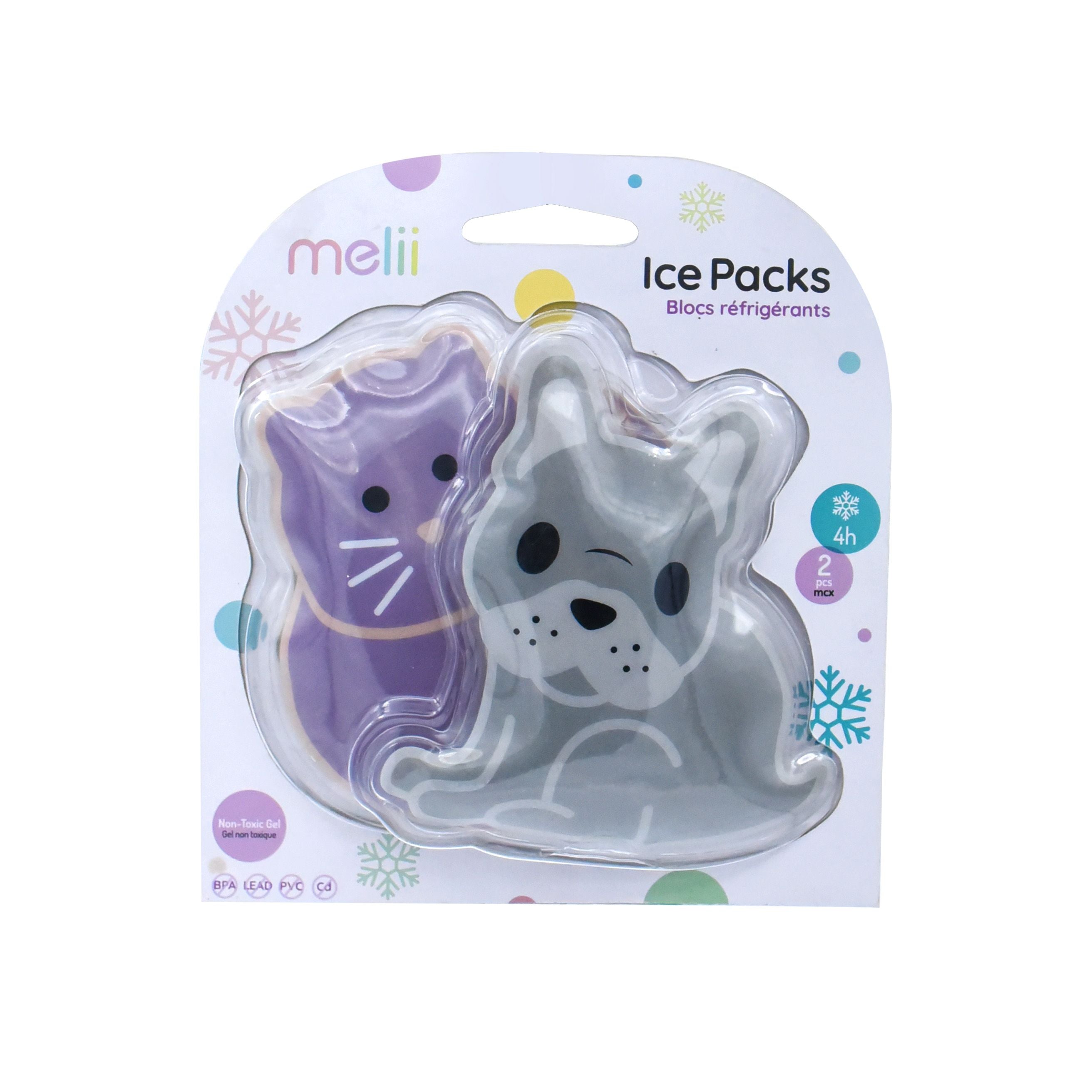 Melii | Gel Ice Pack - Cat & Bulldog