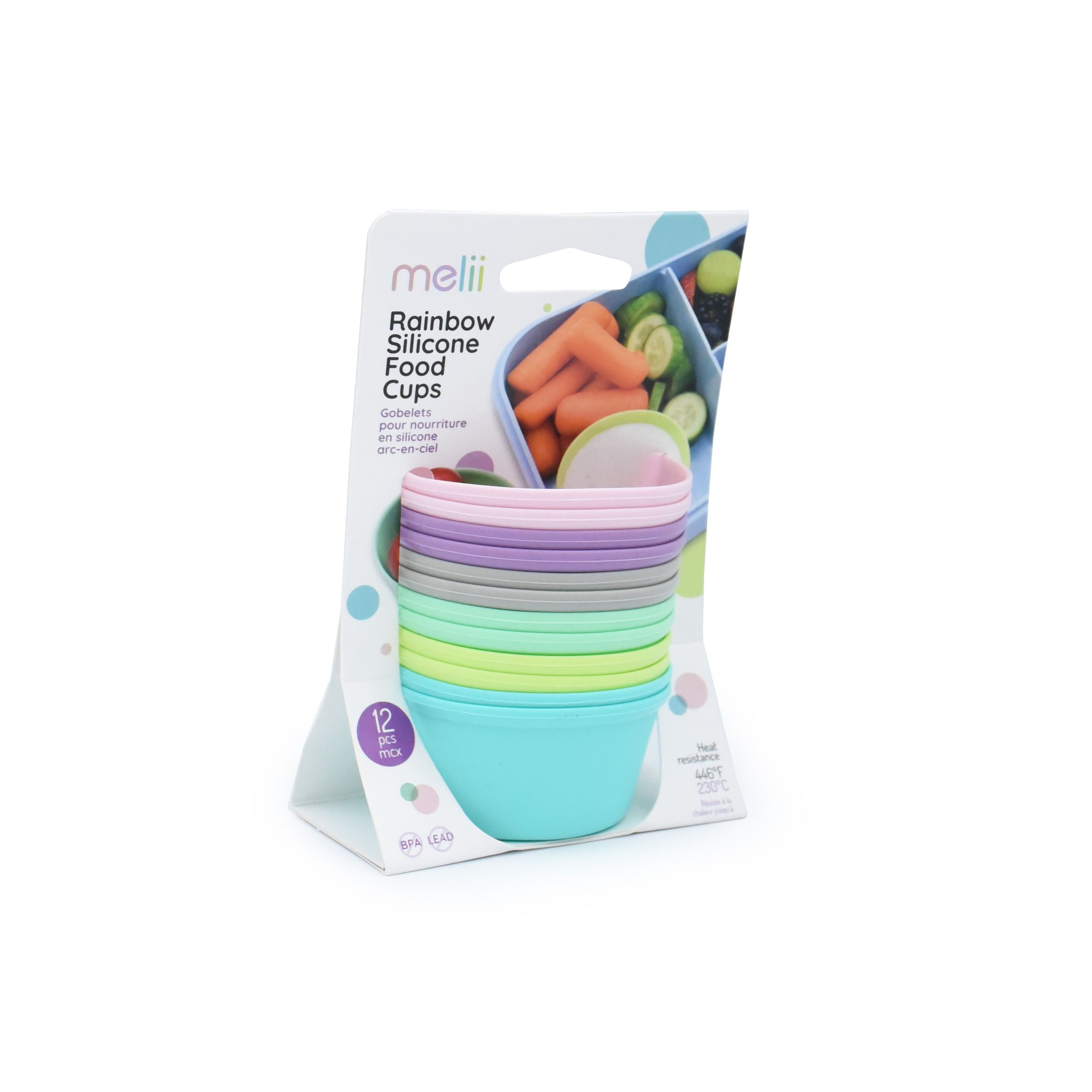 Melii | Silicone Food Cups 6pc - Rainbow