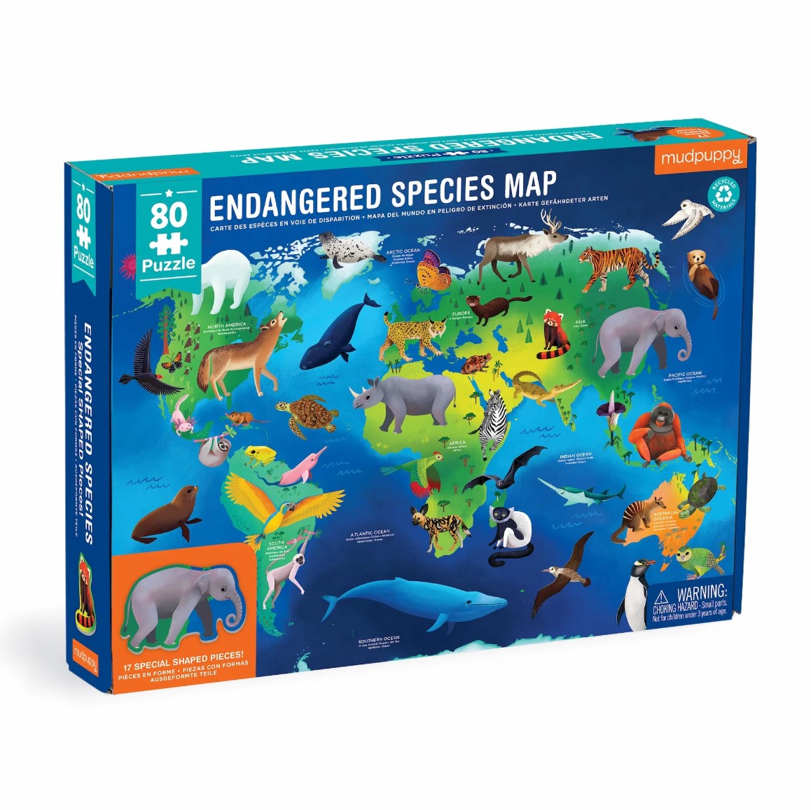 Mud Puppy | Endangered Species Around the World 80pc Geography Puzzle