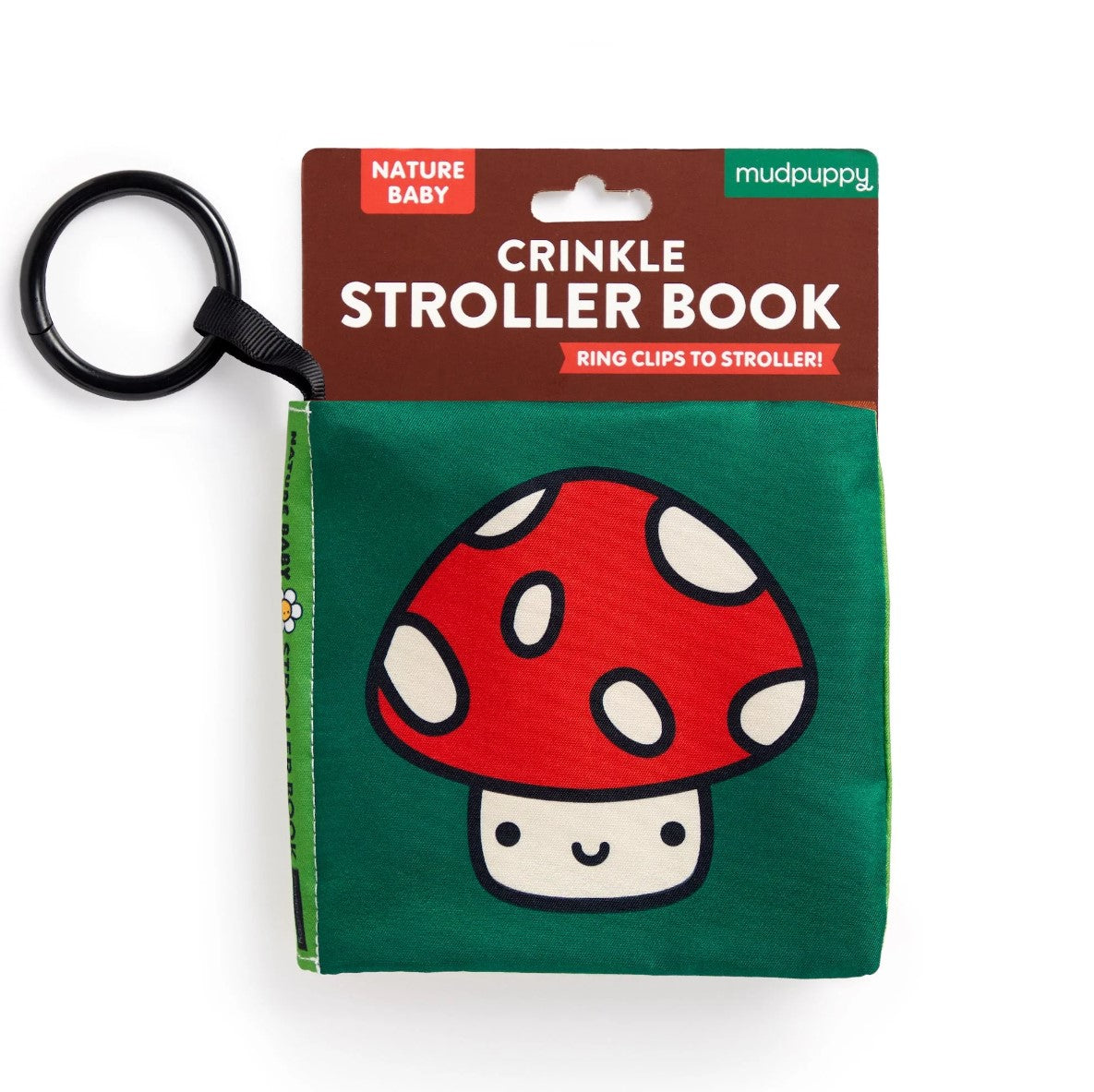 Mud Puppy | Crinkle Fabric Stroller Book - Nature Baby