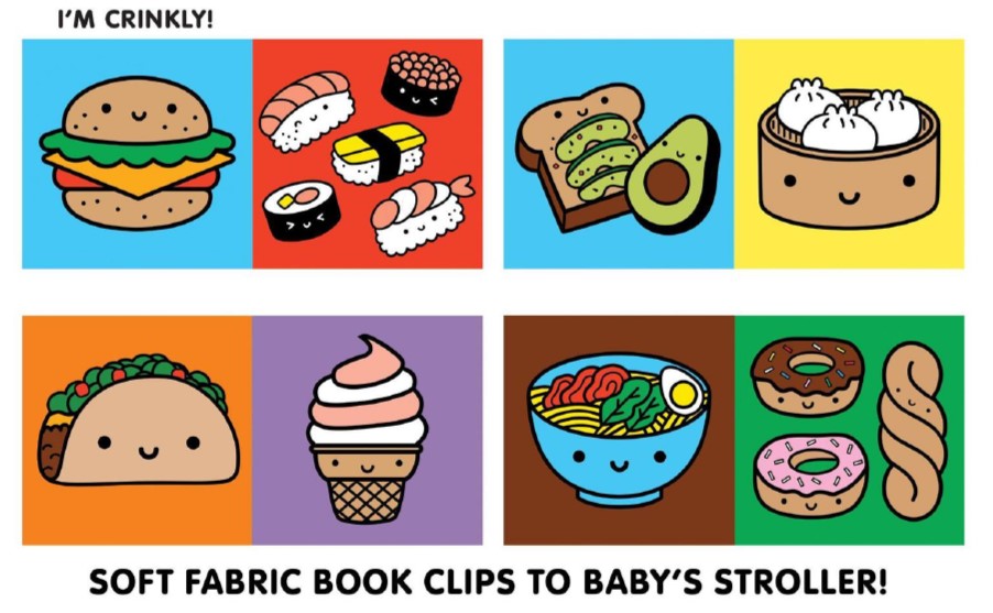 Mud Puppy | Crinkle Fabric Stroller Book - Foodie Baby