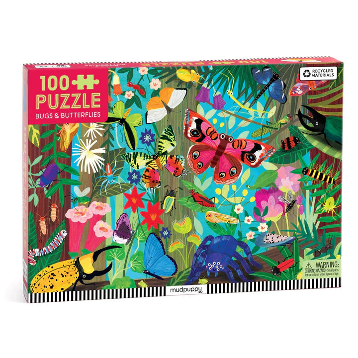 Mud Puppy | 100pc Puzzle - Bugs & Butterflies
