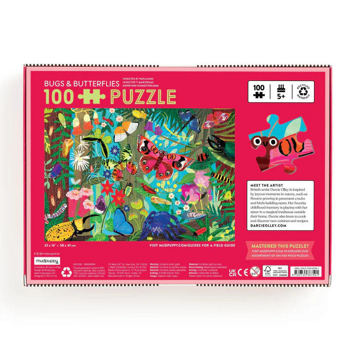 Mud Puppy | 100pc Puzzle - Bugs & Butterflies