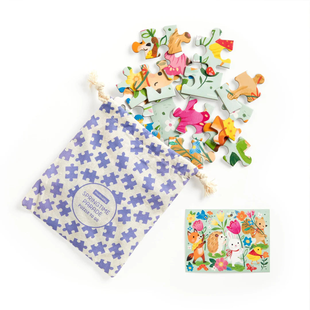 Mud Puppy | 36pc Puzzle to Go - Springtime Parade