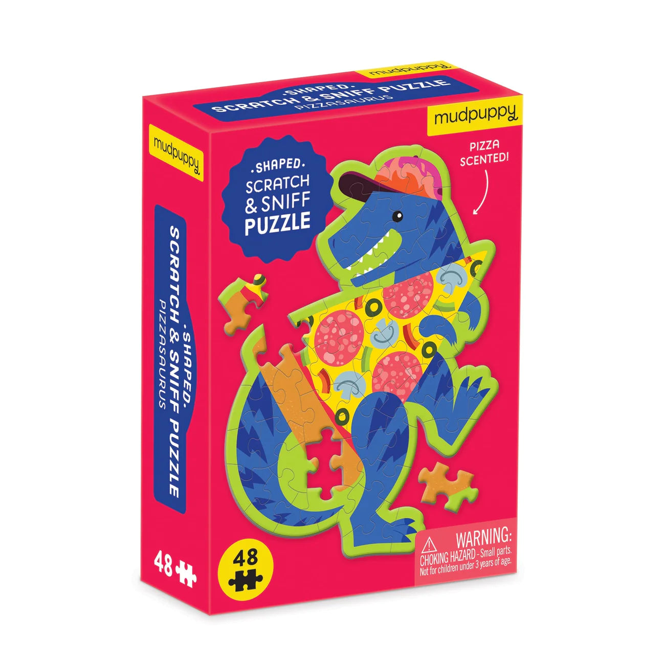 Mud Puppy | 48pc Mini Scratch & Sniff Puzzle - Pizzasaurus
