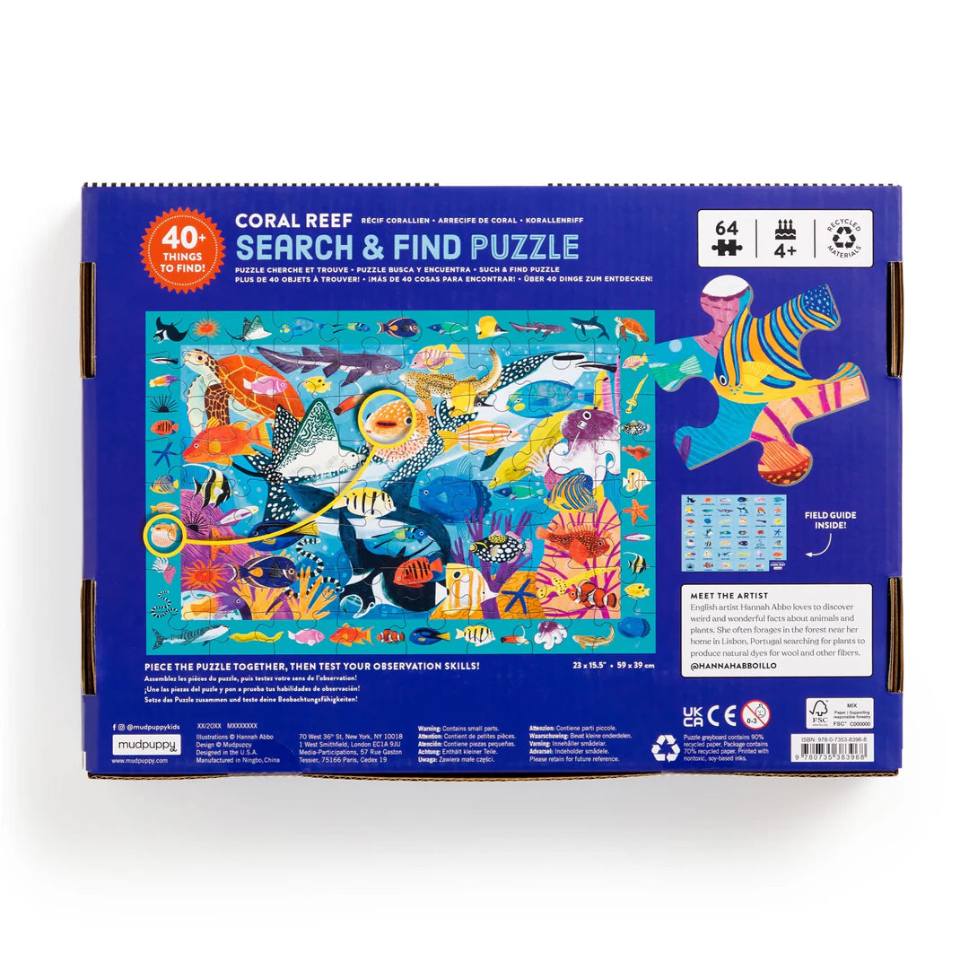 Mud Puppy | Search & Find Puzzle 64pc - Coral Reef