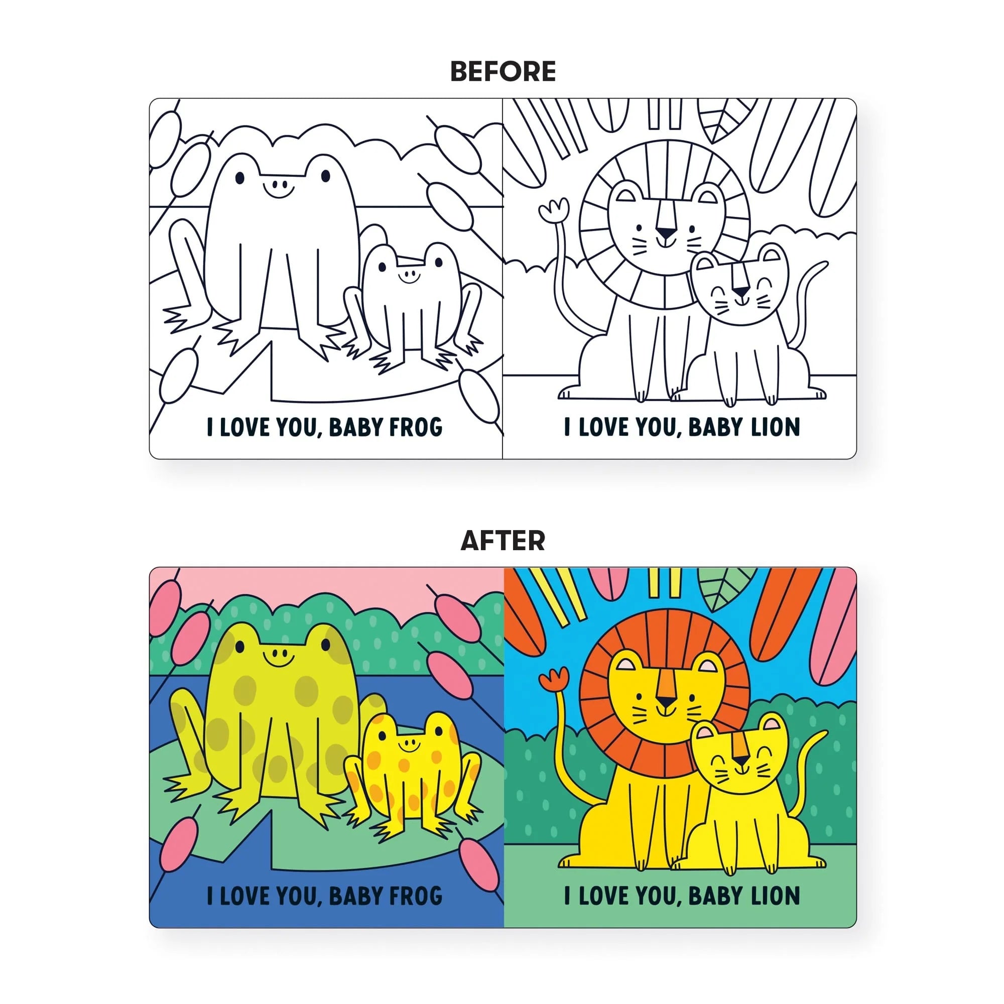 Mud Puppy | Magic Colour Bath Book - I Love You, Baby