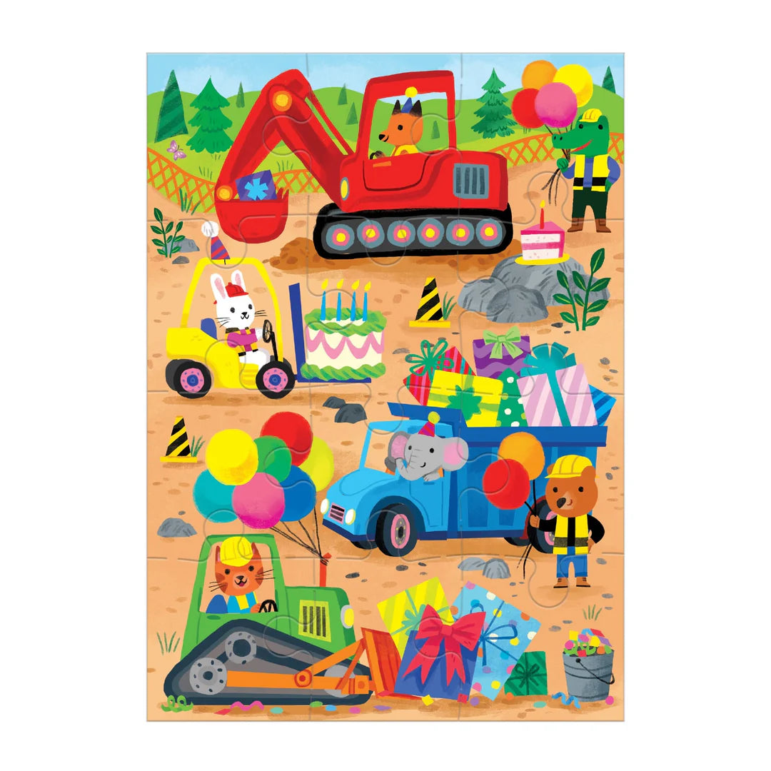Mud Puppy | 12pc Puzzle Greeting Card - Construction Site