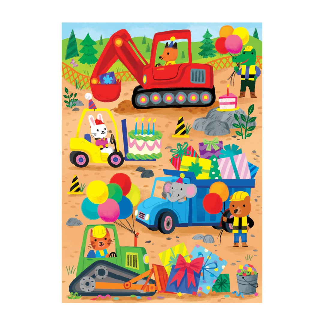 Mud Puppy | 12pc Puzzle Greeting Card - Construction Site