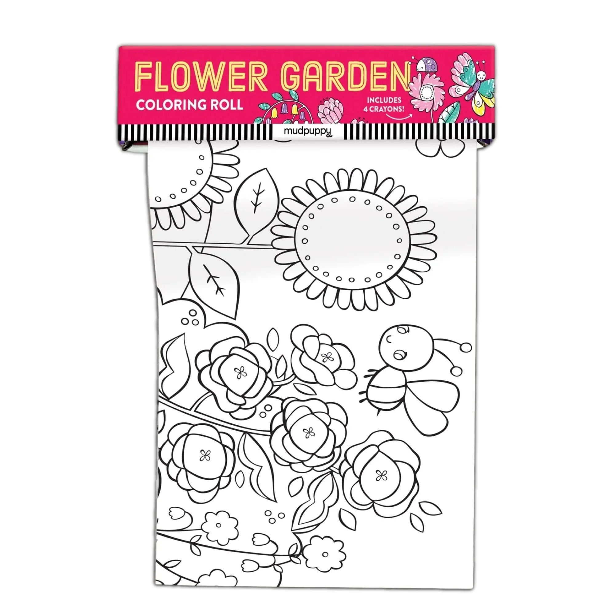 Mud Puppy | Mini Colouring Roll - Flower Garden