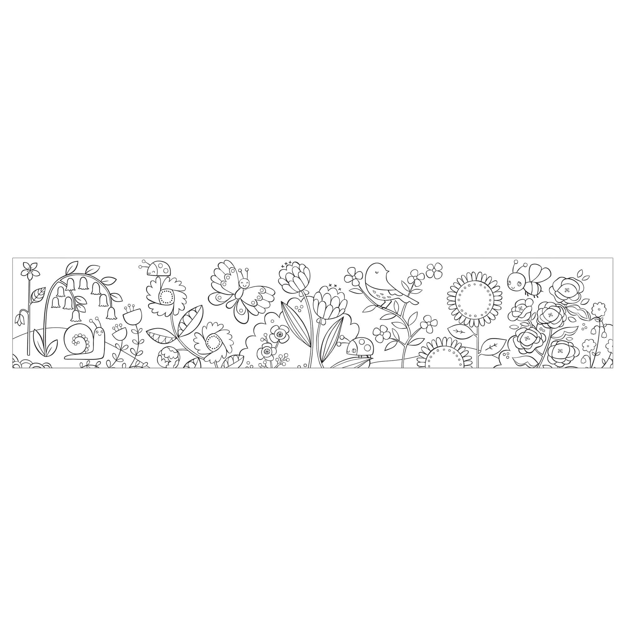 Mud Puppy | Mini Colouring Roll - Flower Garden