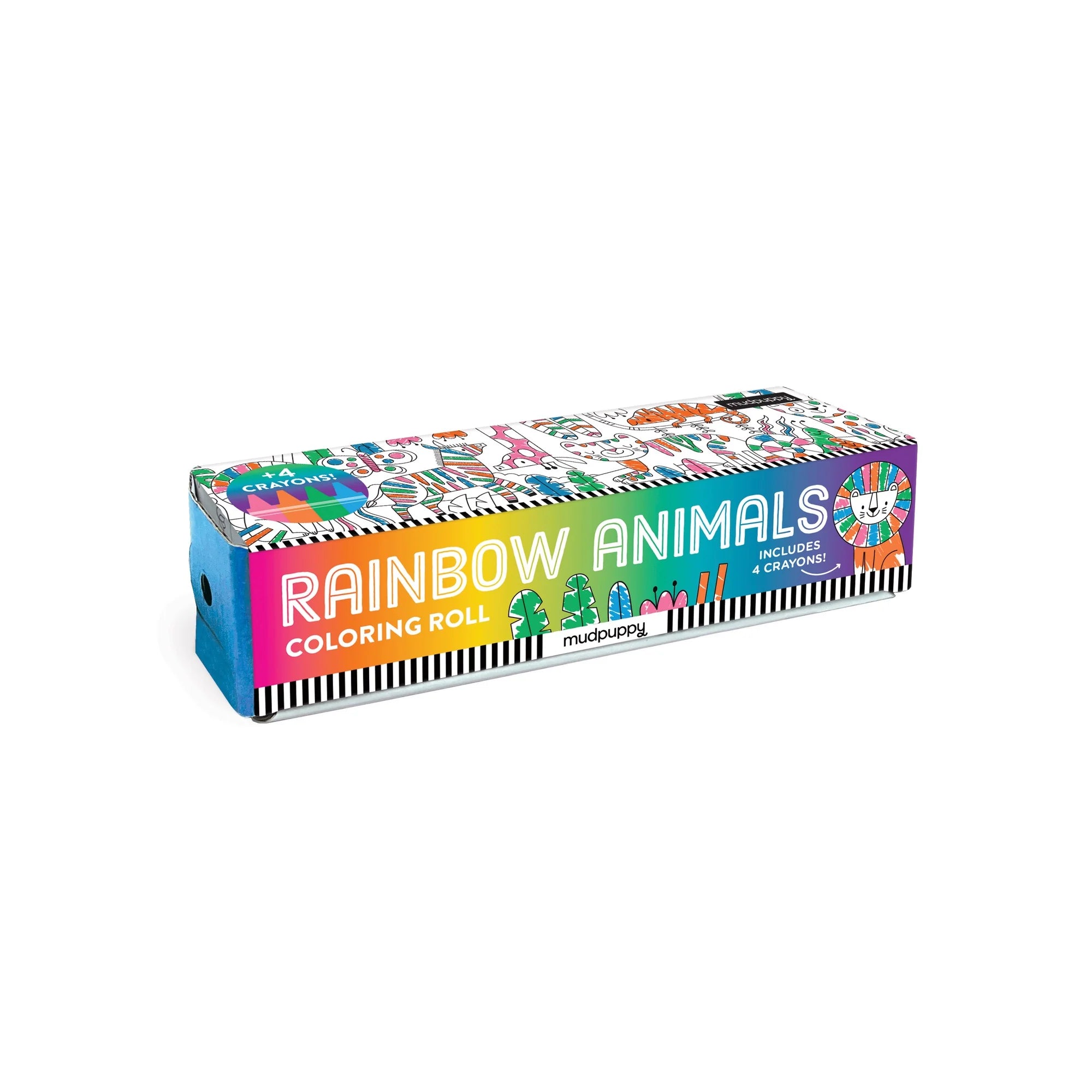 Mud Puppy | Mini Colouring Roll - Rainbow Animals