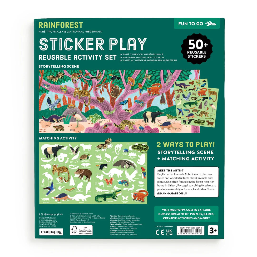 Mud Puppy | Sticker Play Reusable Activity Set - Rainforest