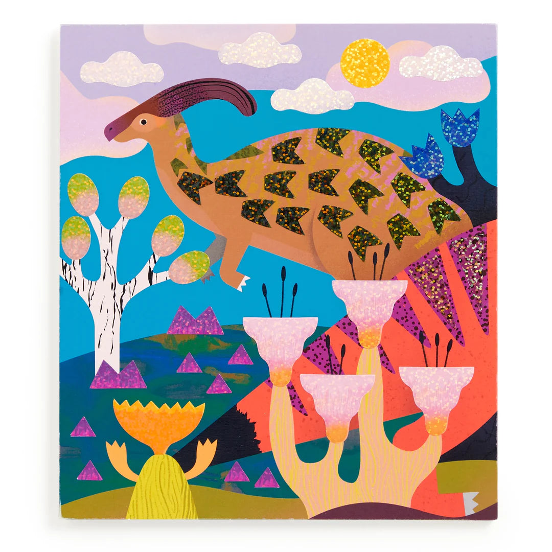 Mud Puppy | Sticker Sparkle Poster Activity Kit - Dinosaur Land