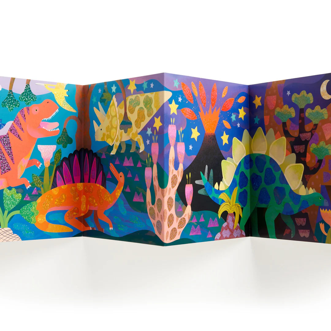 Mud Puppy | Sticker Sparkle Poster Activity Kit - Dinosaur Land