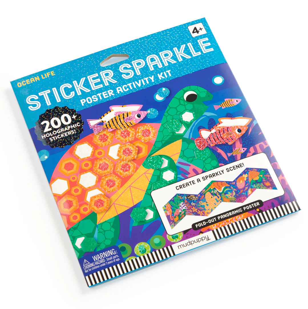 Mud Puppy | Sticker Sparkle Poster Activity Kit - Ocean Life