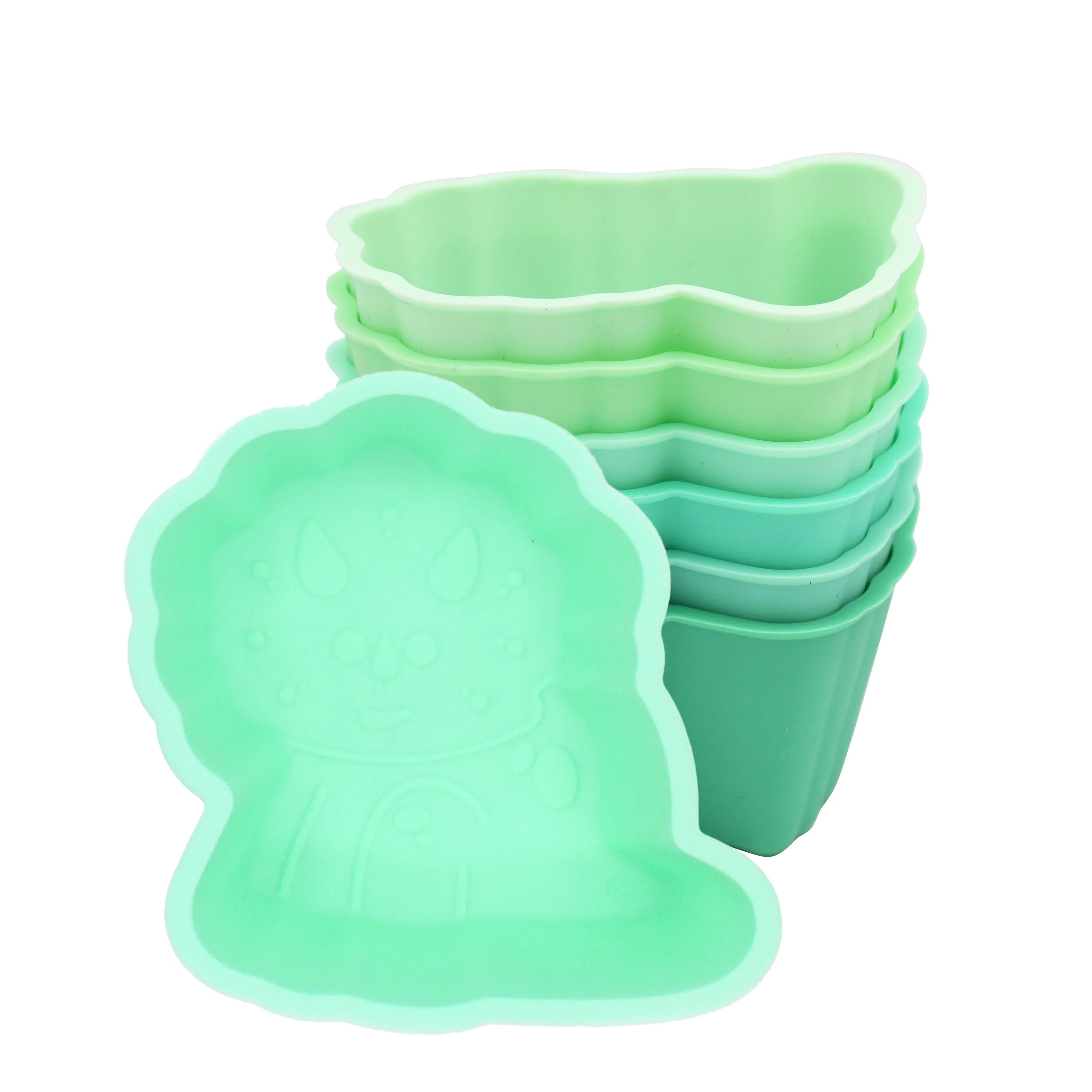 Melii | Silicone Food Cups 6pc - Dinosaur