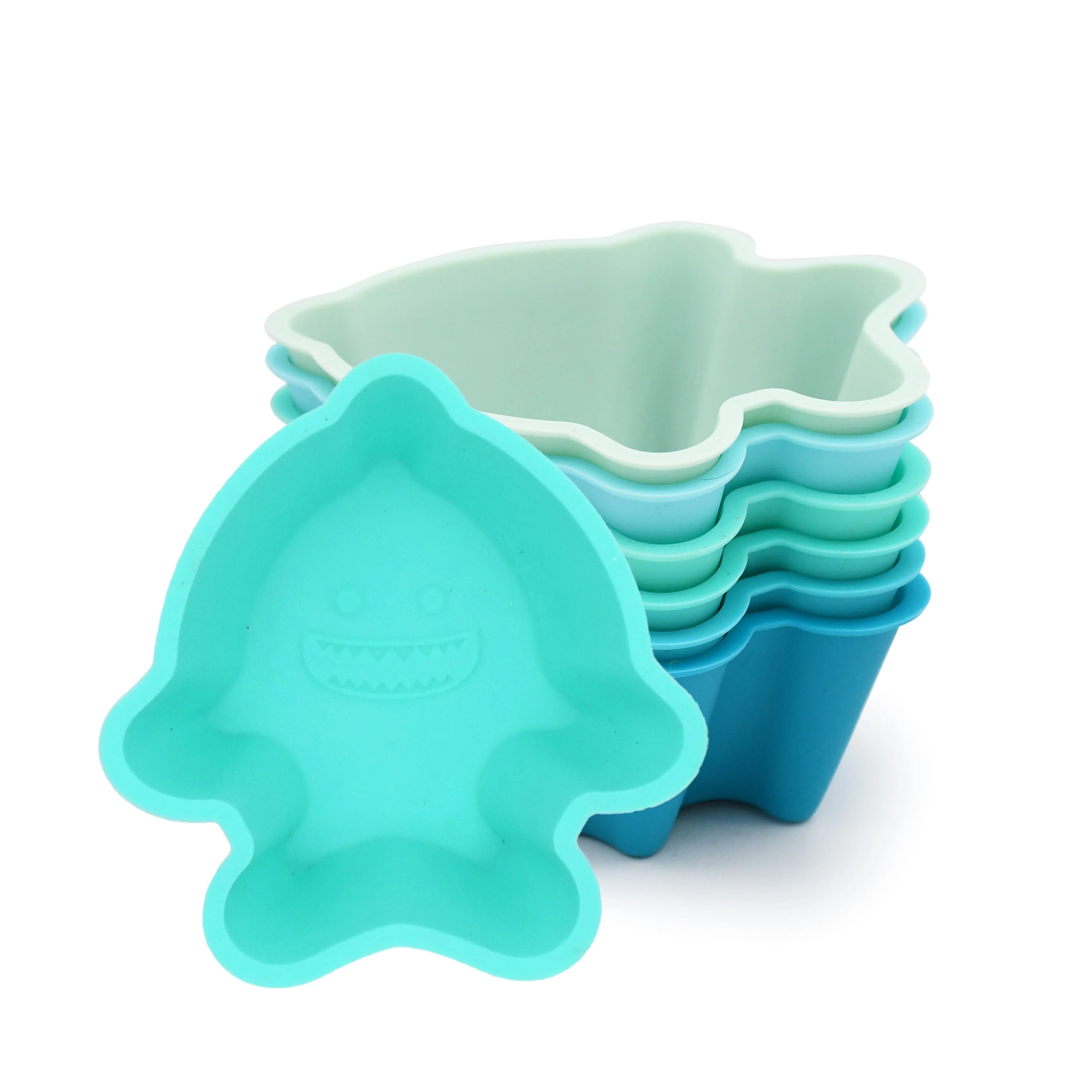 Melii | Silicone Food Cups 6pc - Shark