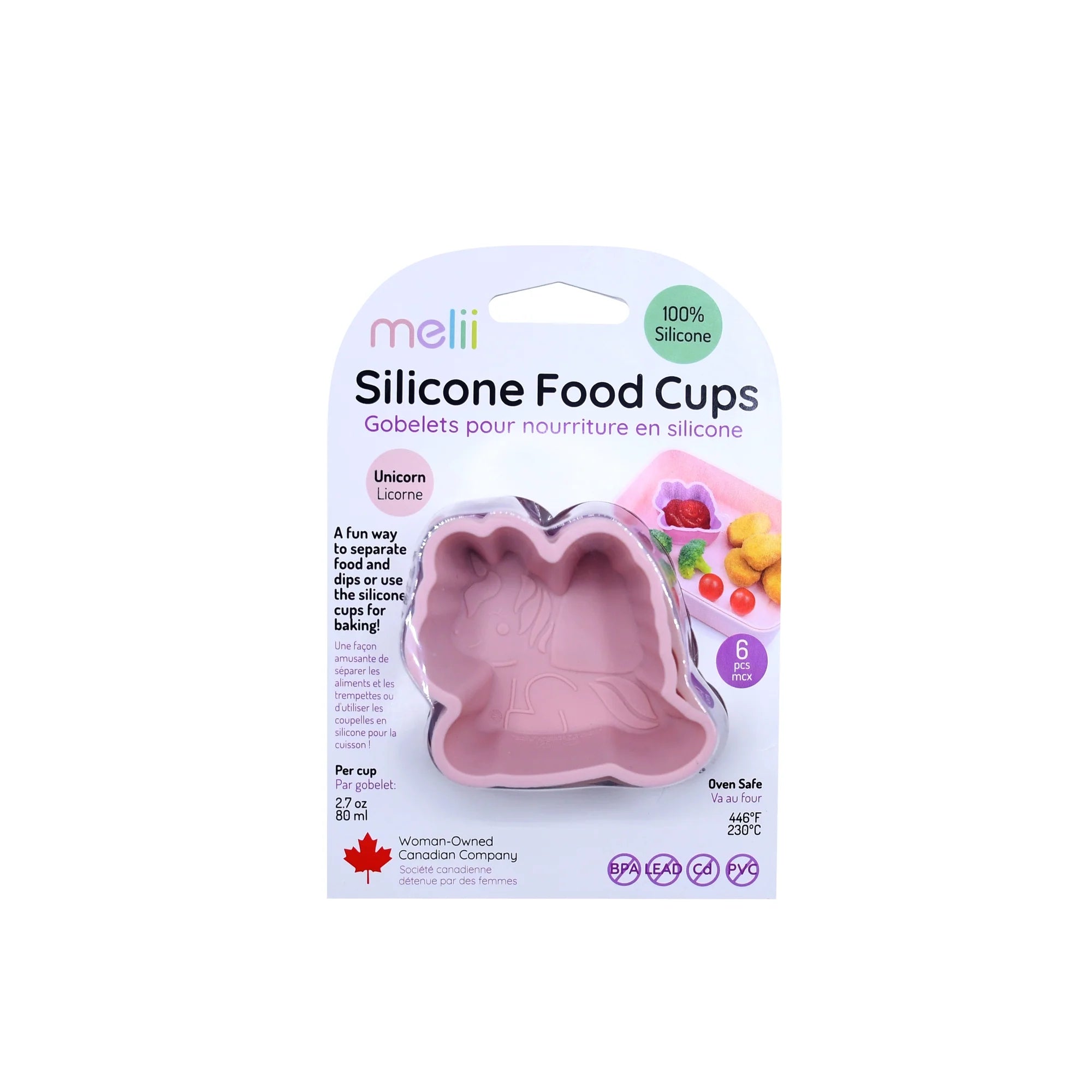Melii | Silicone Food Cups 6pc - Unicorn