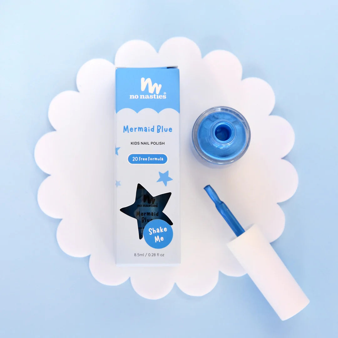 No Nasties | Scratch Off Nail Polish - Mermaid Blue