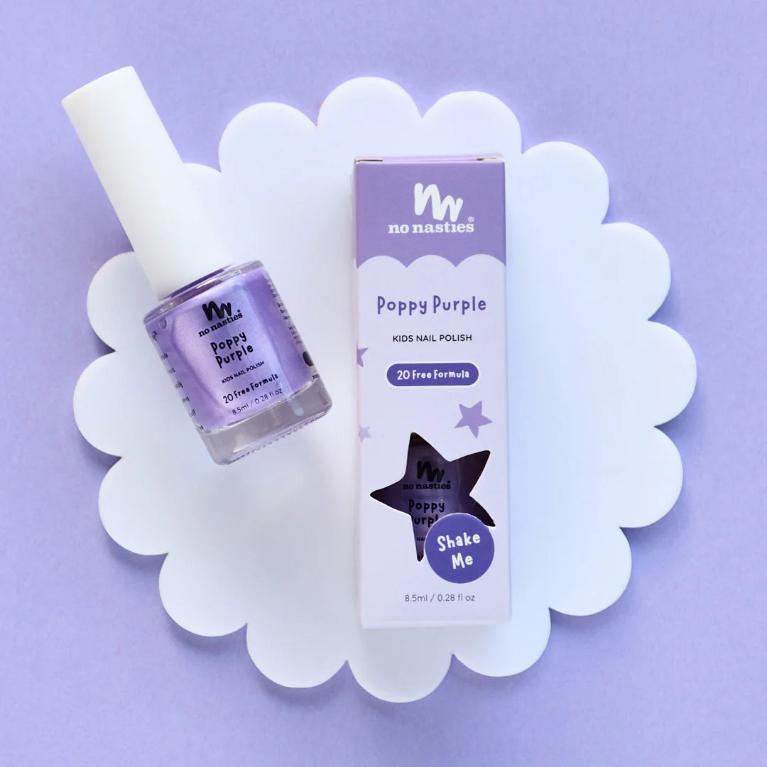 No Nasties | Scratch Off Nail Polish - Poppy Purple