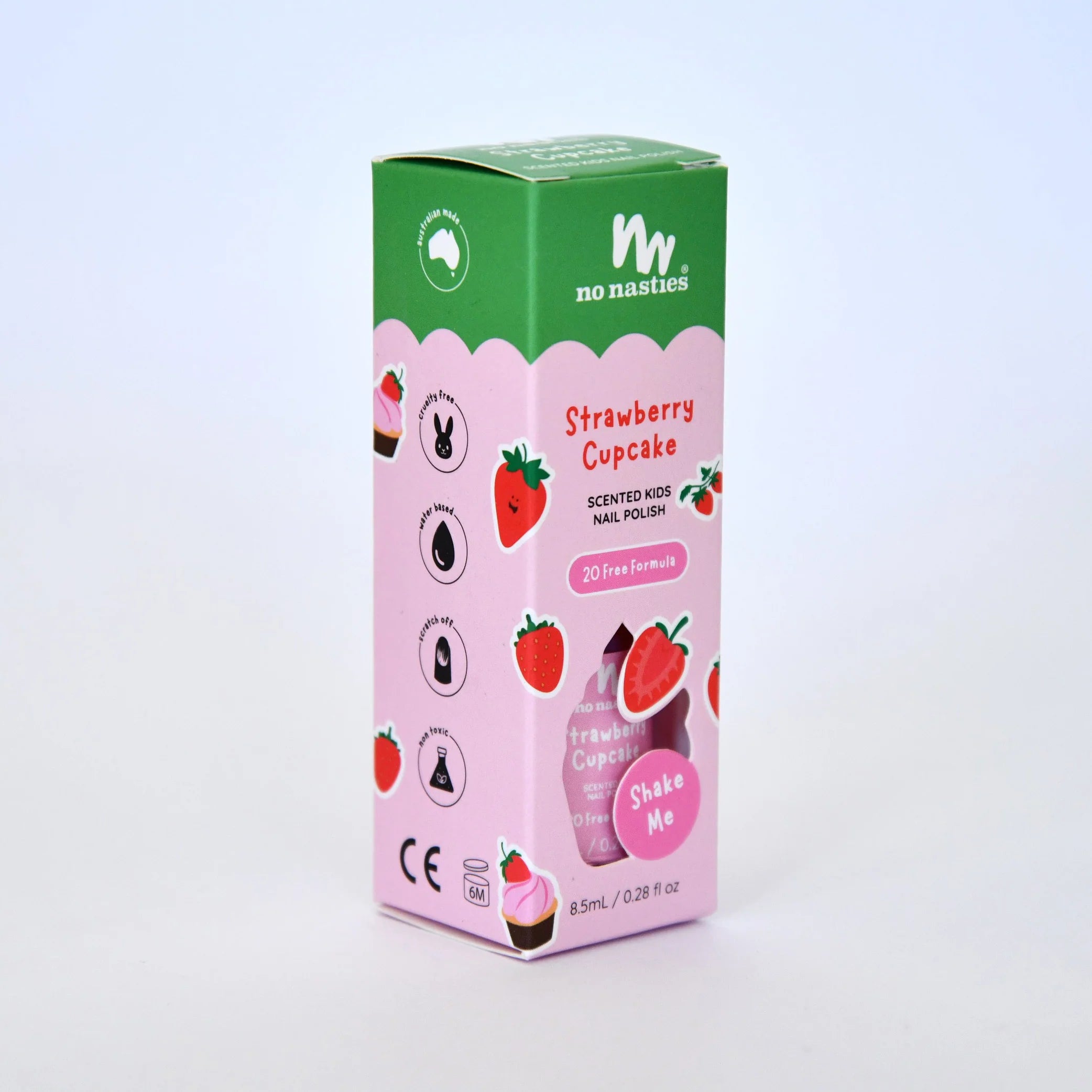No Nasties | Scented Nail Polish - Strawberry Cupcake