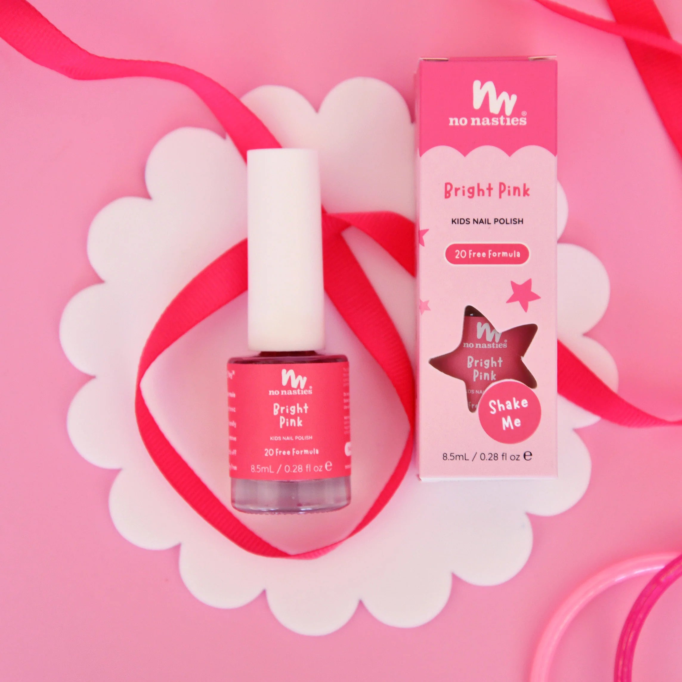 No Nasties | Scratch Off Nail Polish - Bright Pink
