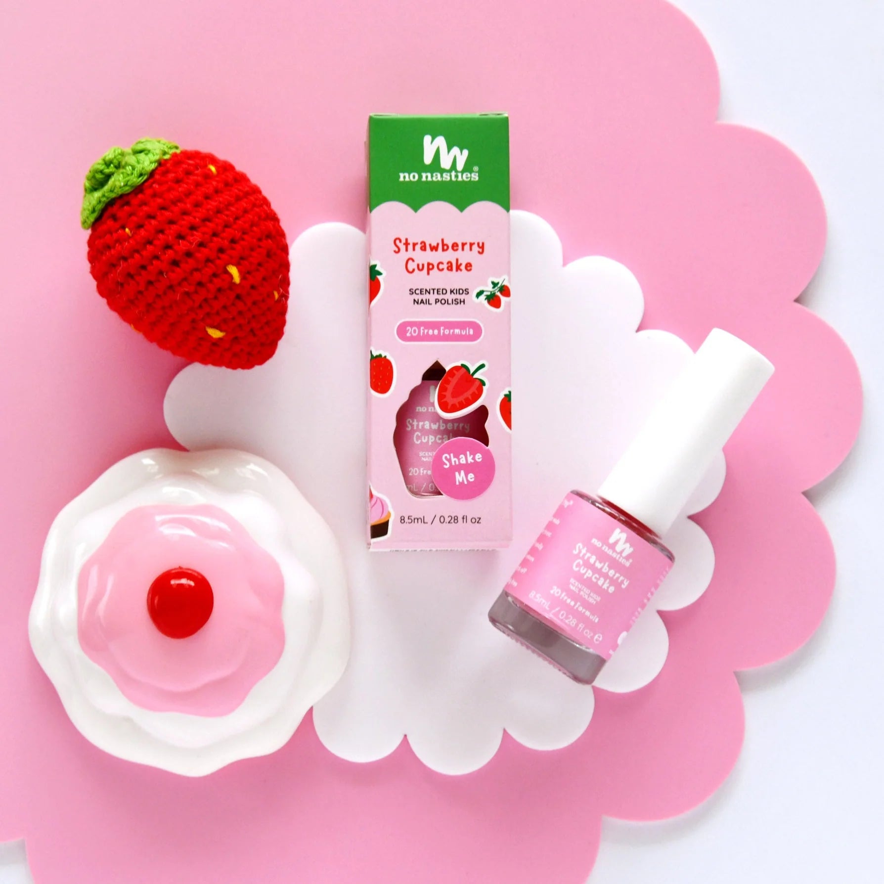 No Nasties | Scented Nail Polish - Strawberry Cupcake